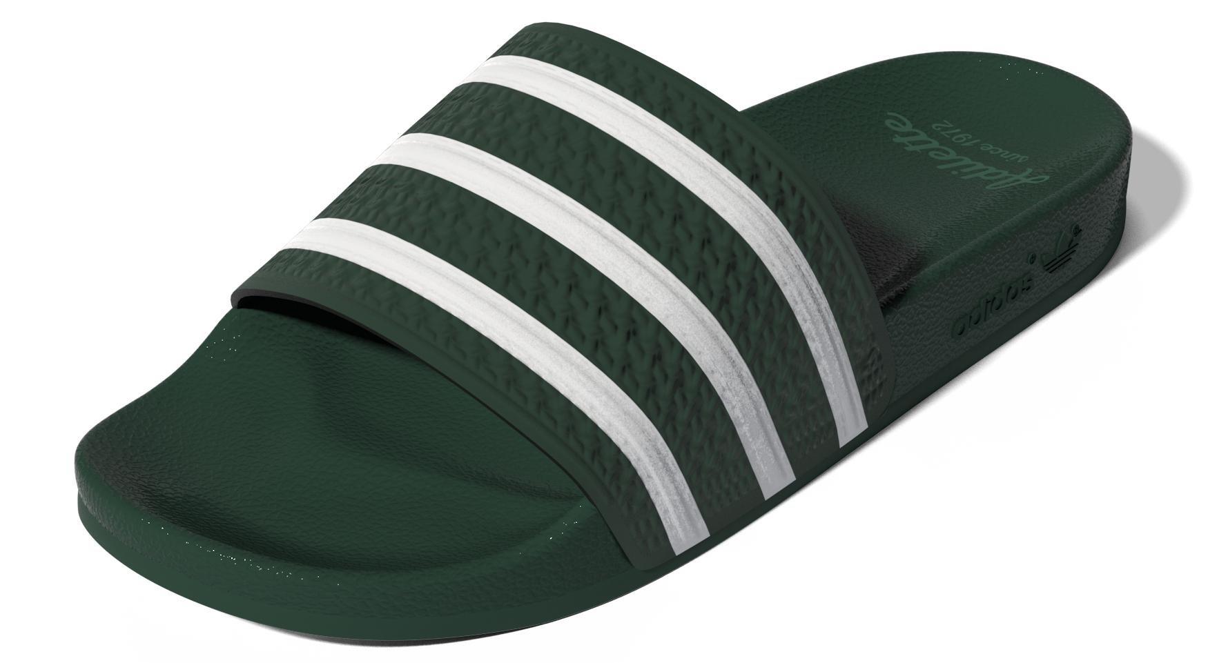 Adilette Slides, Green, A901_ONE, large image number 11