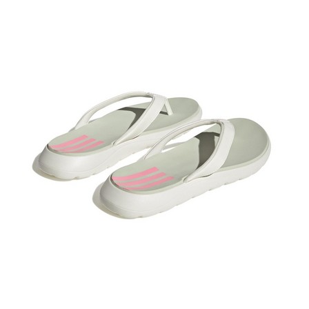 Women Comfort Flip-Flops, White, A901_ONE, large image number 1