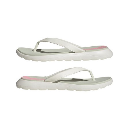 Women Comfort Flip-Flops, White, A901_ONE, large image number 7