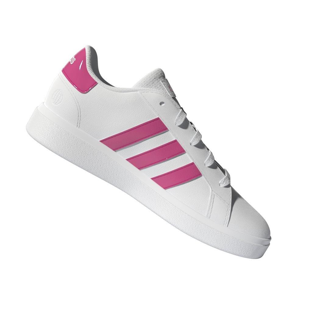 Unisex Kids Grand Court Lifestyle Tennis Lace-Up Shoes, White, A901_ONE, large image number 1