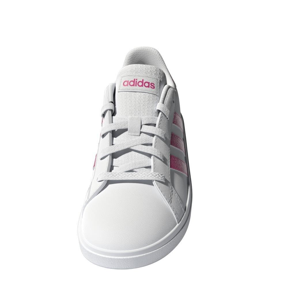 Unisex Kids Grand Court Lifestyle Tennis Lace-Up Shoes, White, A901_ONE, large image number 3