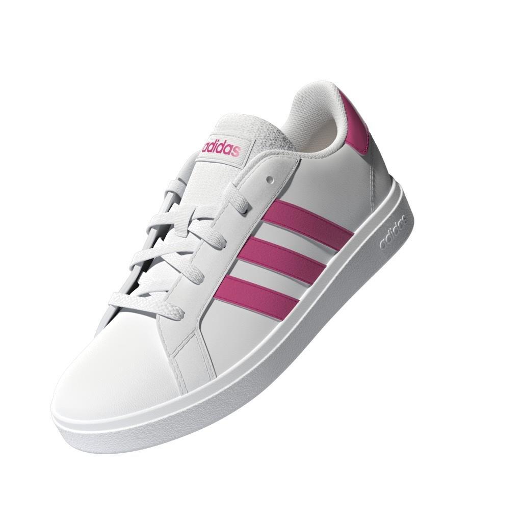 Unisex Kids Grand Court Lifestyle Tennis Lace-Up Shoes, White, A901_ONE, large image number 5