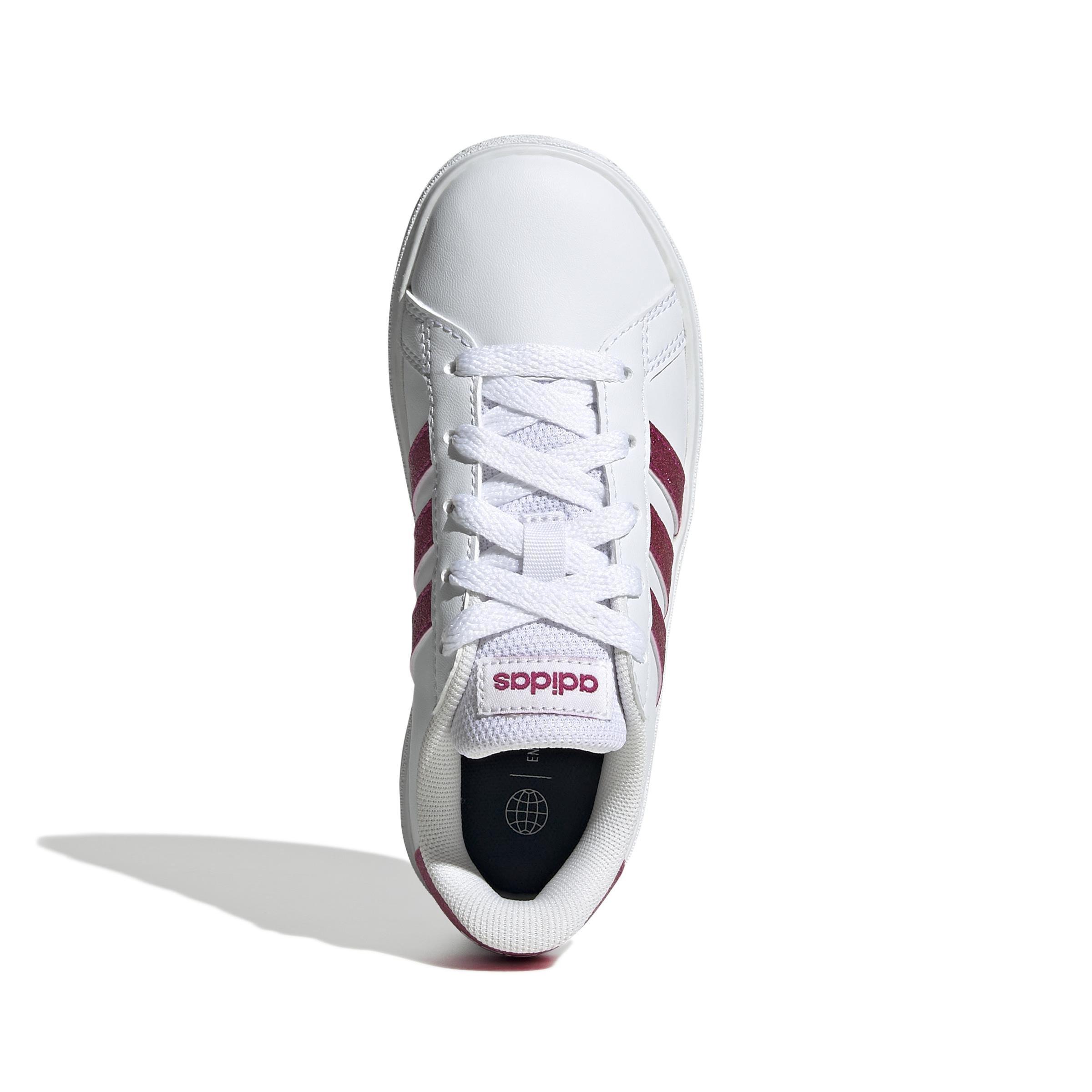 Unisex Kids Grand Court Lifestyle Tennis Lace-Up Shoes, White, A901_ONE, large image number 8