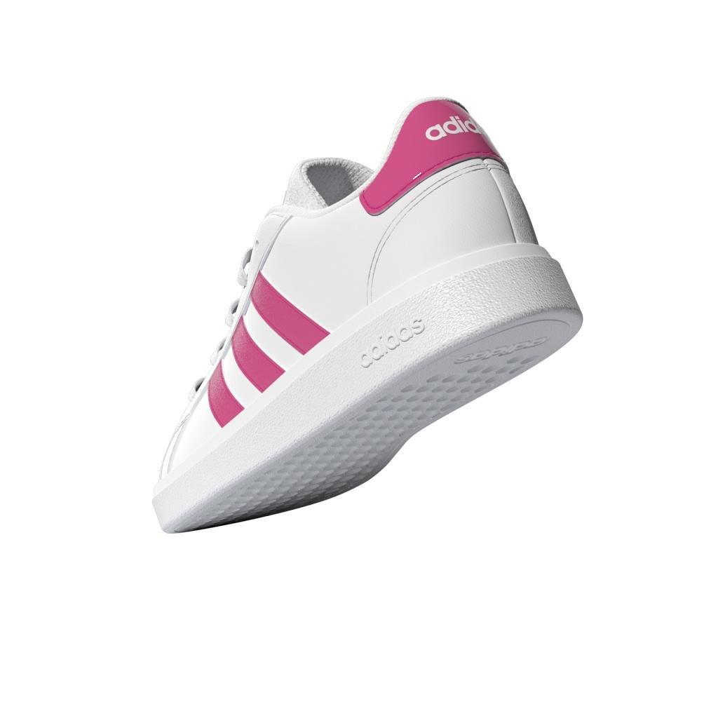Unisex Kids Grand Court Lifestyle Tennis Lace-Up Shoes, White, A901_ONE, large image number 11