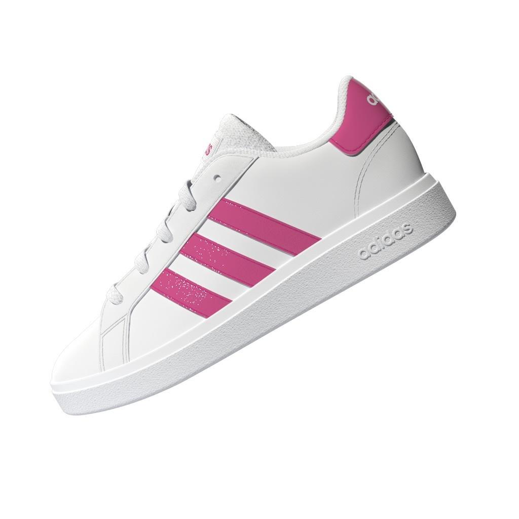 Unisex Kids Grand Court Lifestyle Tennis Lace-Up Shoes, White, A901_ONE, large image number 12