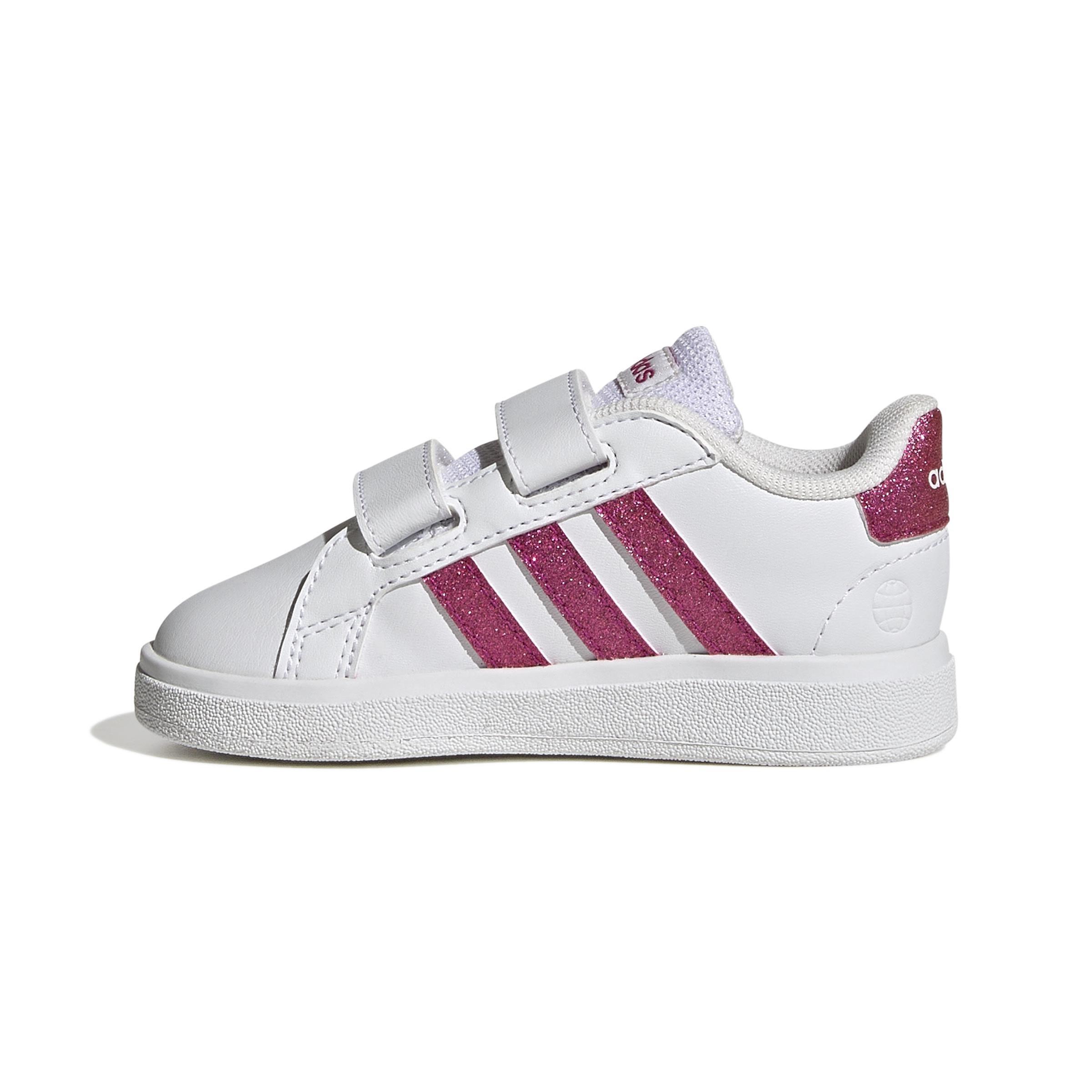 Unisex Kids Grand Court Lifestyle Hook and Loop Shoes, White, A901_ONE, large image number 11