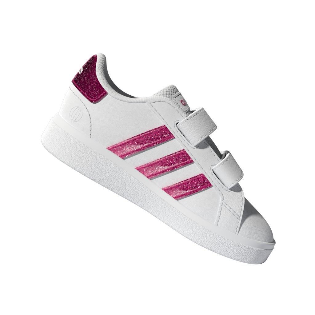 Unisex Kids Grand Court Lifestyle Hook and Loop Shoes, White, A901_ONE, large image number 14