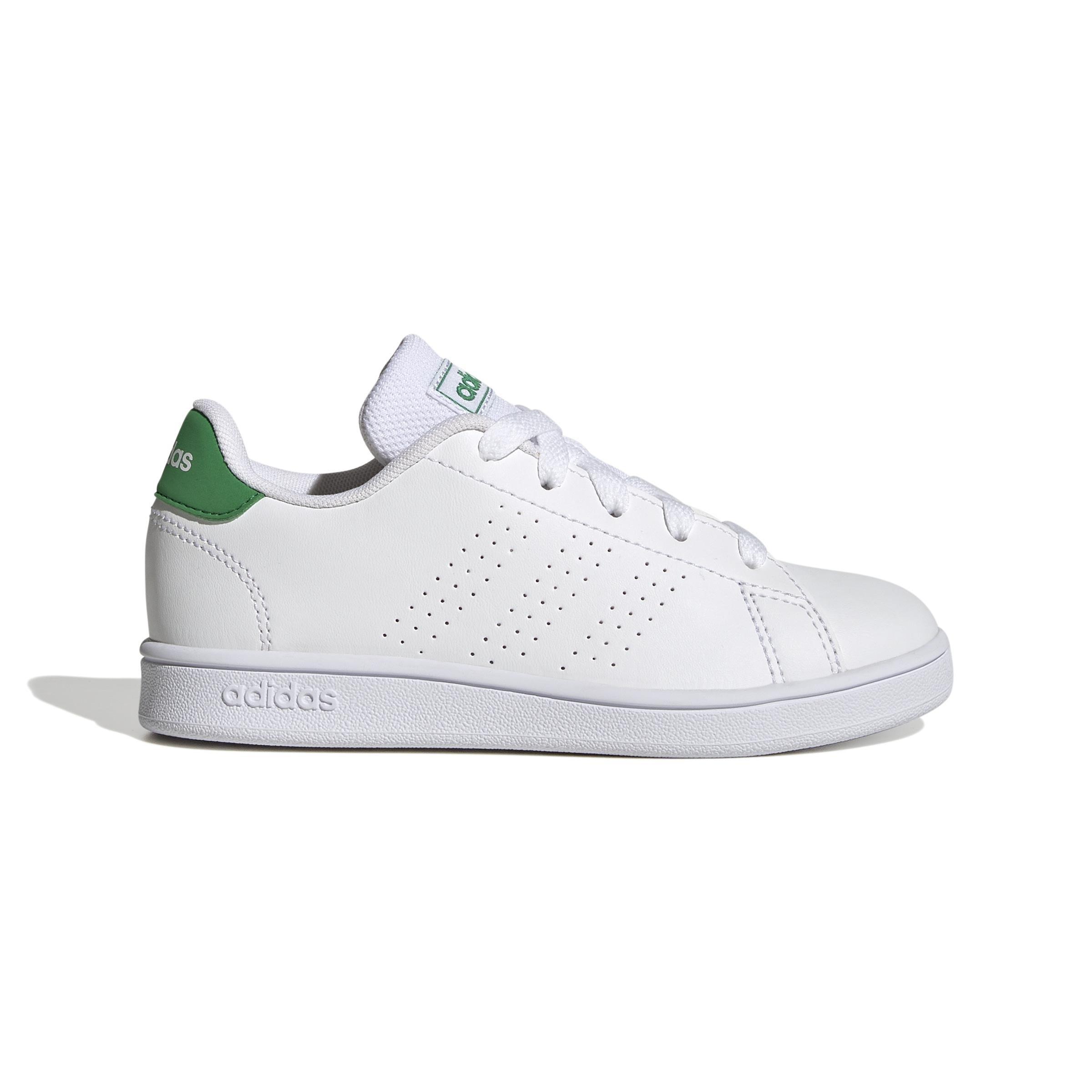 Unisex Kids Advantage Lifestyle Court Lace Shoes, White, A901_ONE, large image number 0