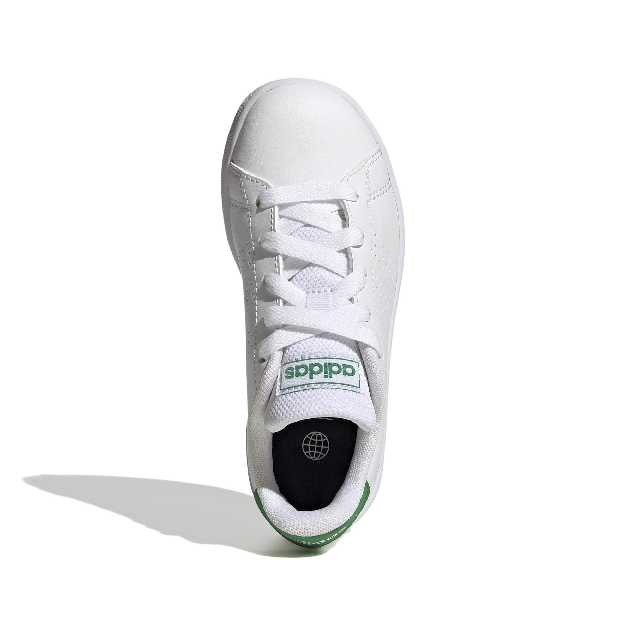 Unisex Kids Advantage Lifestyle Court Lace Shoes, White, A901_ONE, large image number 1