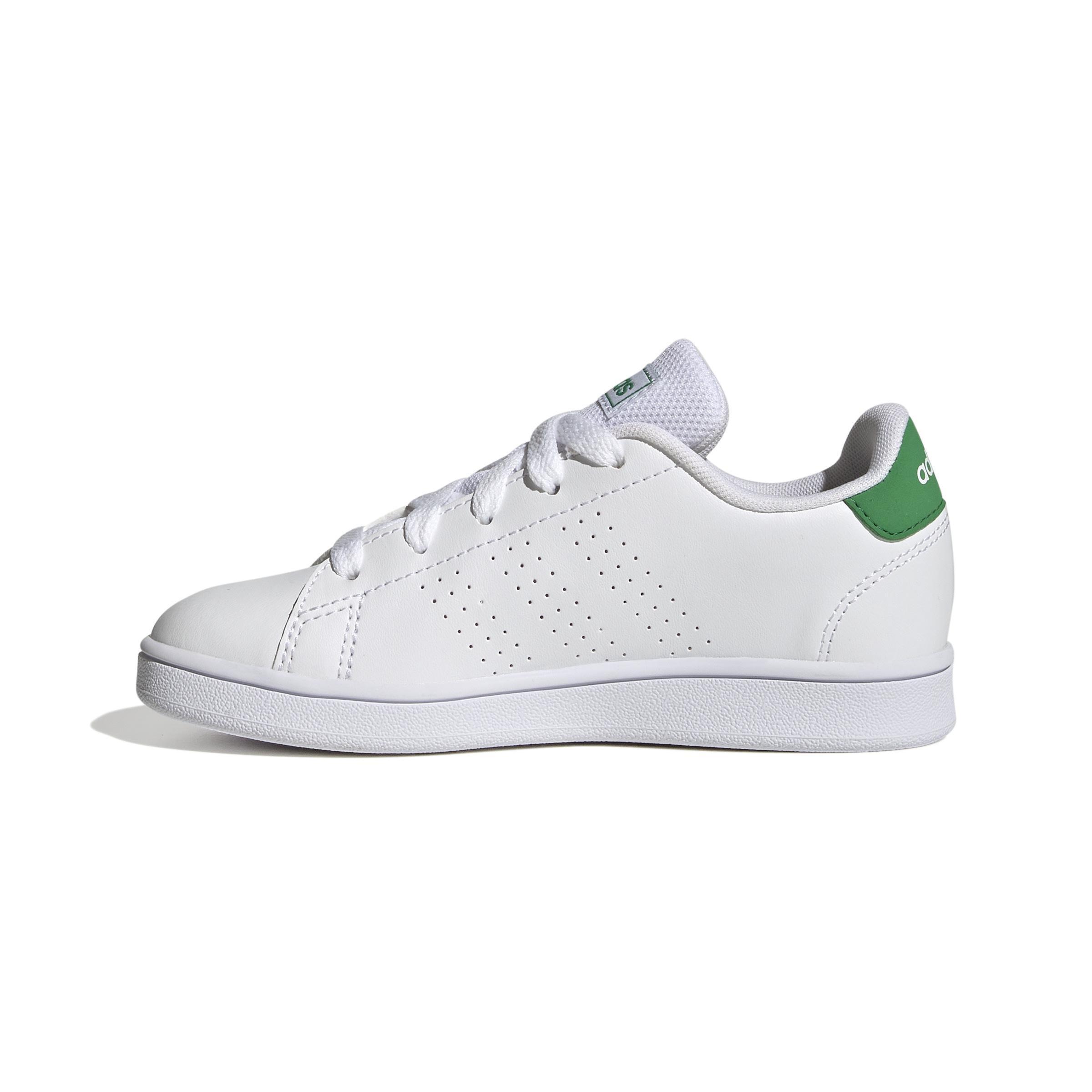 Unisex Kids Advantage Lifestyle Court Lace Shoes, White, A901_ONE, large image number 8