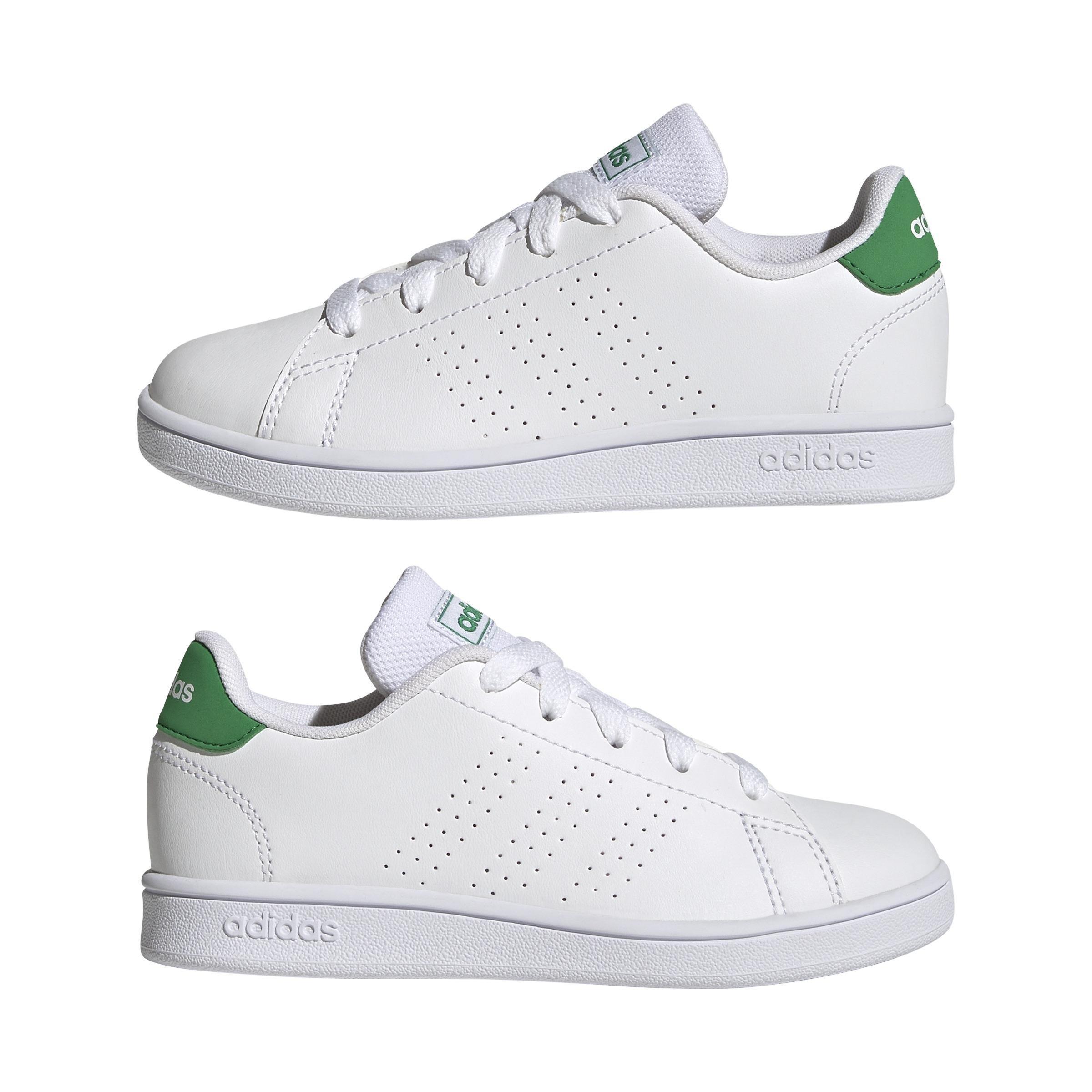 Unisex Kids Advantage Lifestyle Court Lace Shoes, White, A901_ONE, large image number 12