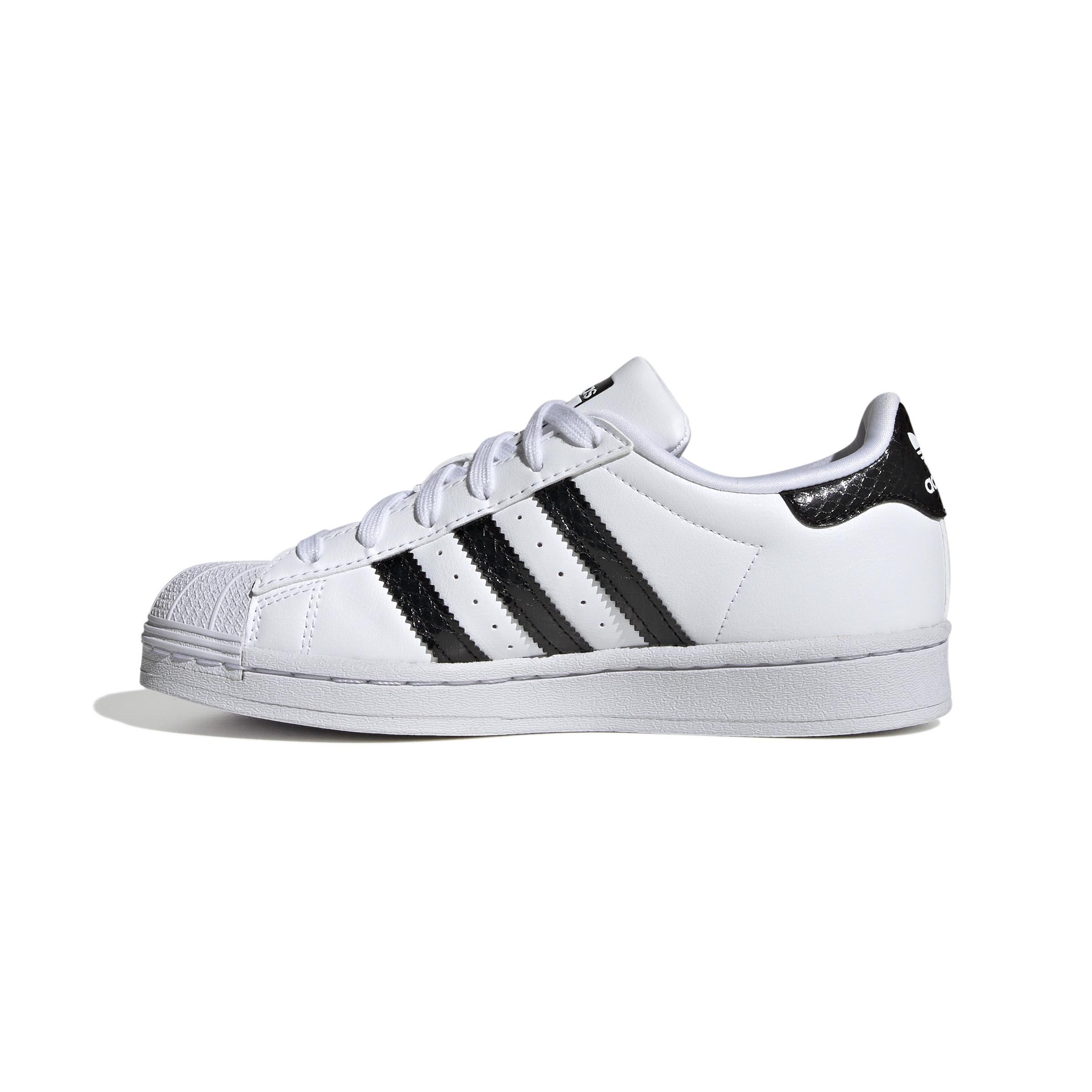 Unisex Kids Superstar Shoes, White, A901_ONE, large image number 7