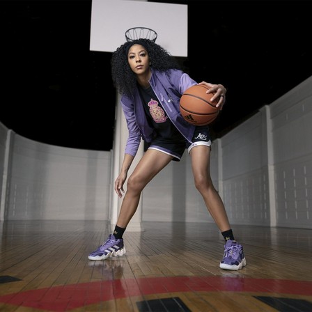 Women Exhibit B Candace Parker Mid Basketball Shoes, Purple, A901_ONE, large image number 13