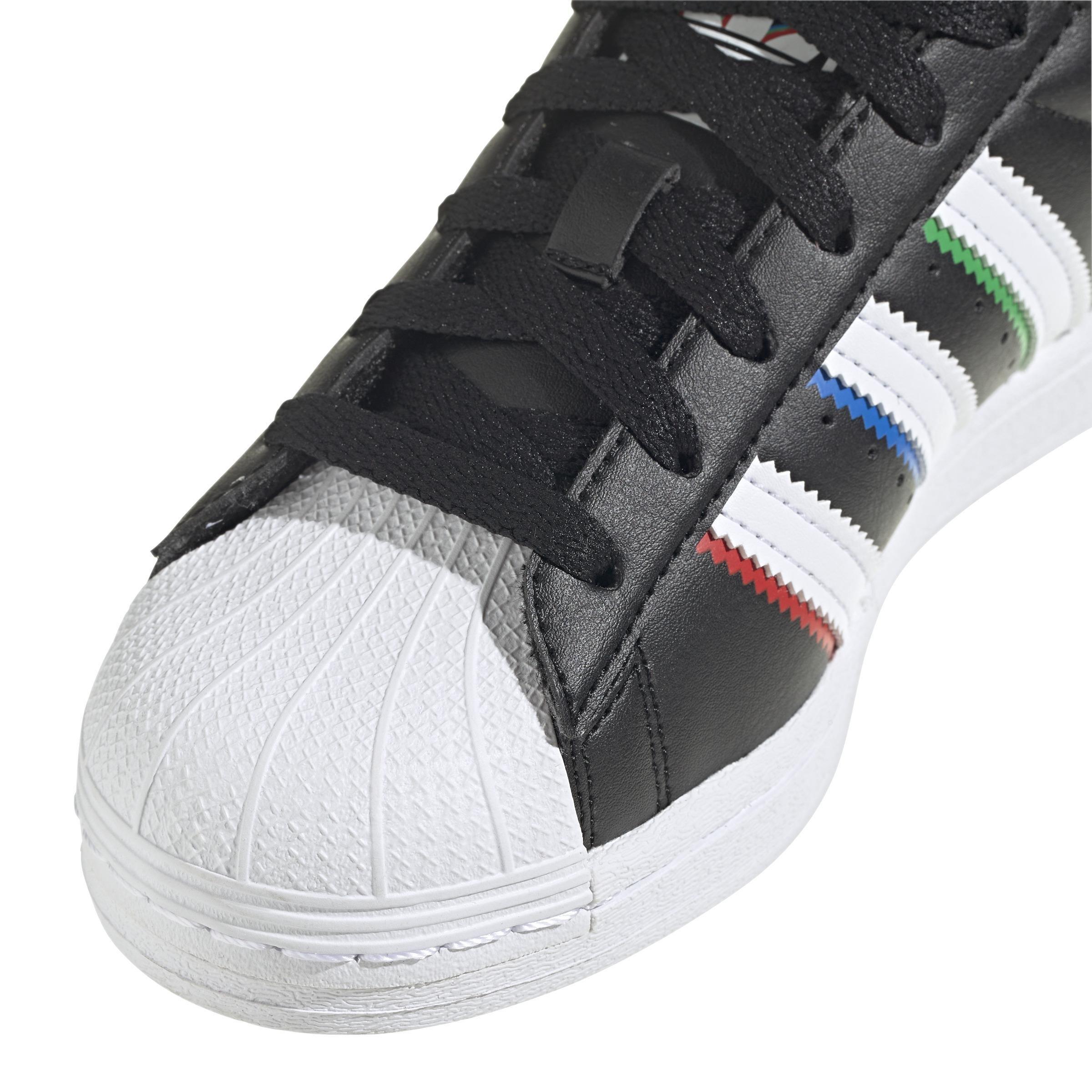 Unisex Kids Superstar Shoes, Black, A901_ONE, large image number 3