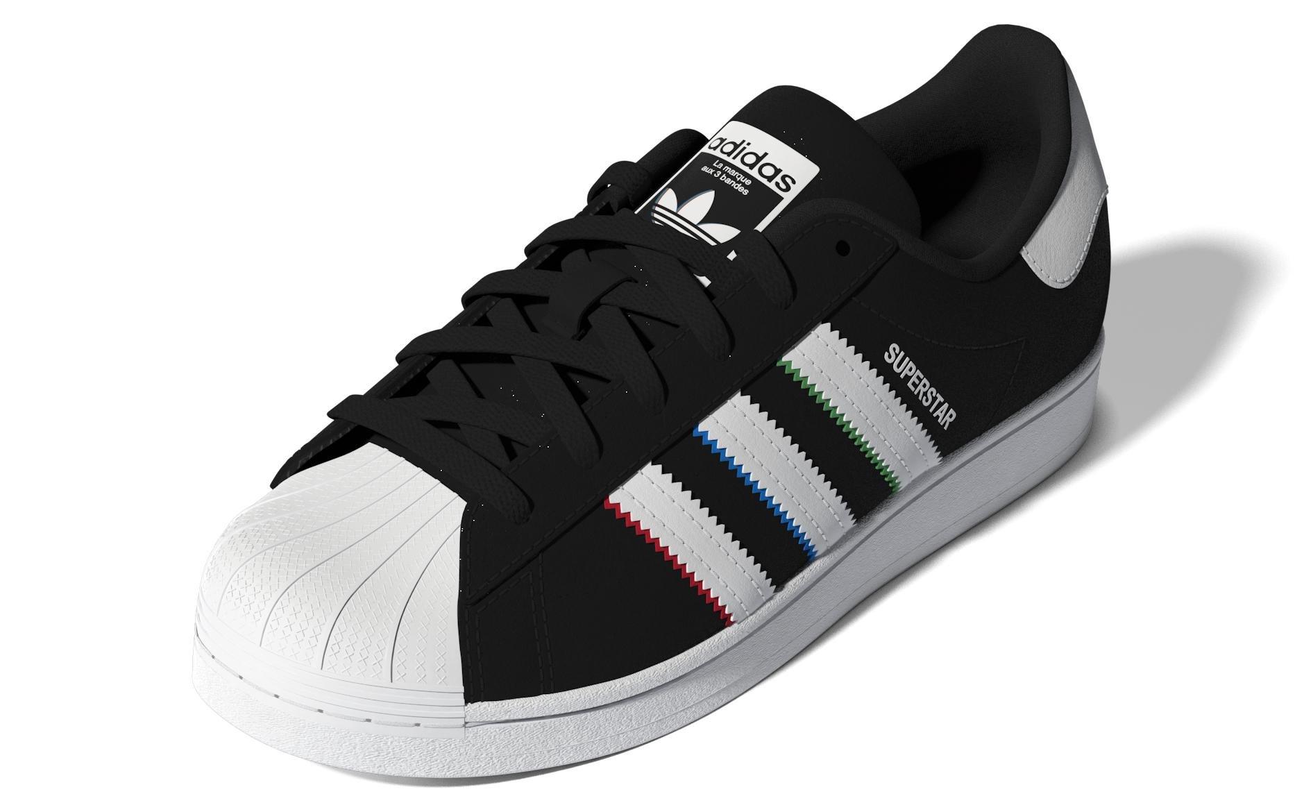Unisex Kids Superstar Shoes, Black, A901_ONE, large image number 8