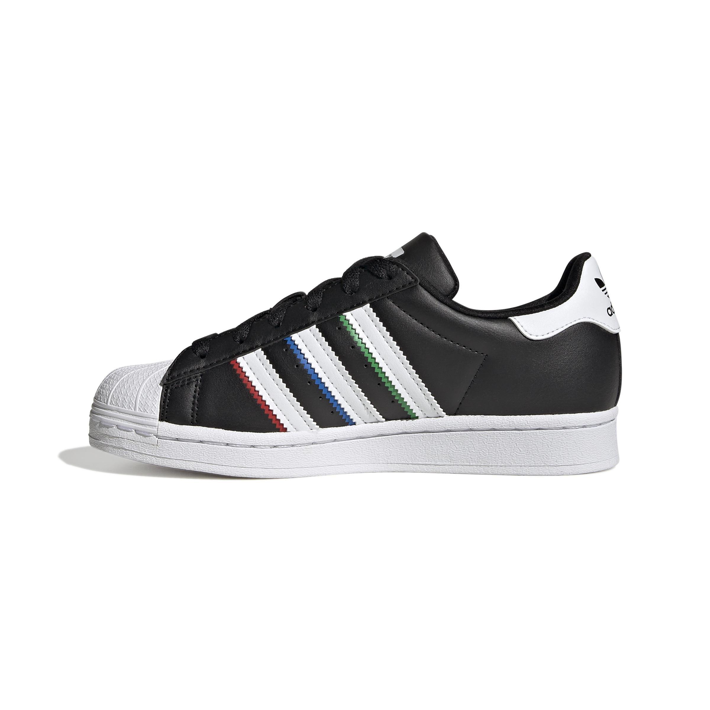 Unisex Kids Superstar Shoes, Black, A901_ONE, large image number 10