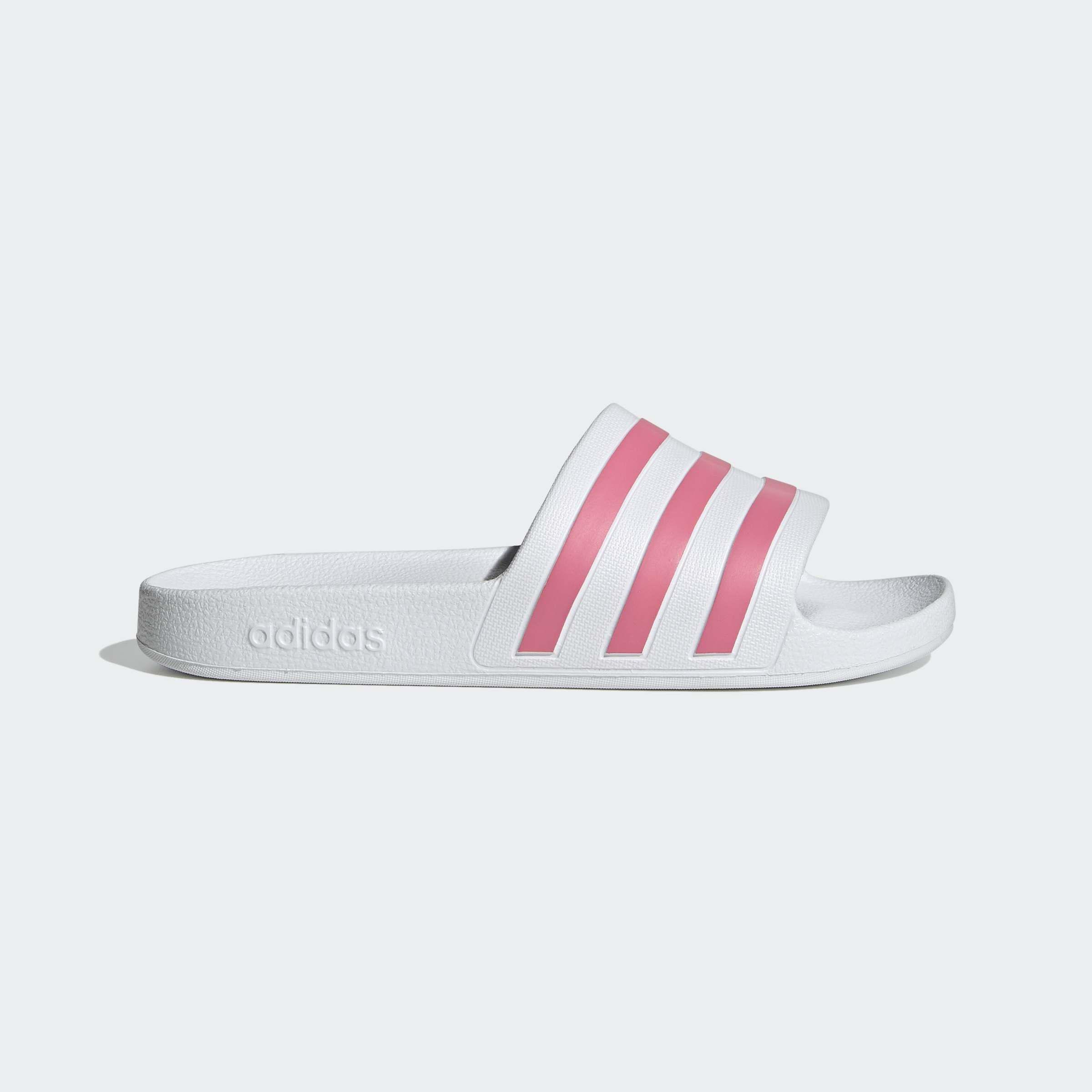 Adilette Aqua Slides, White