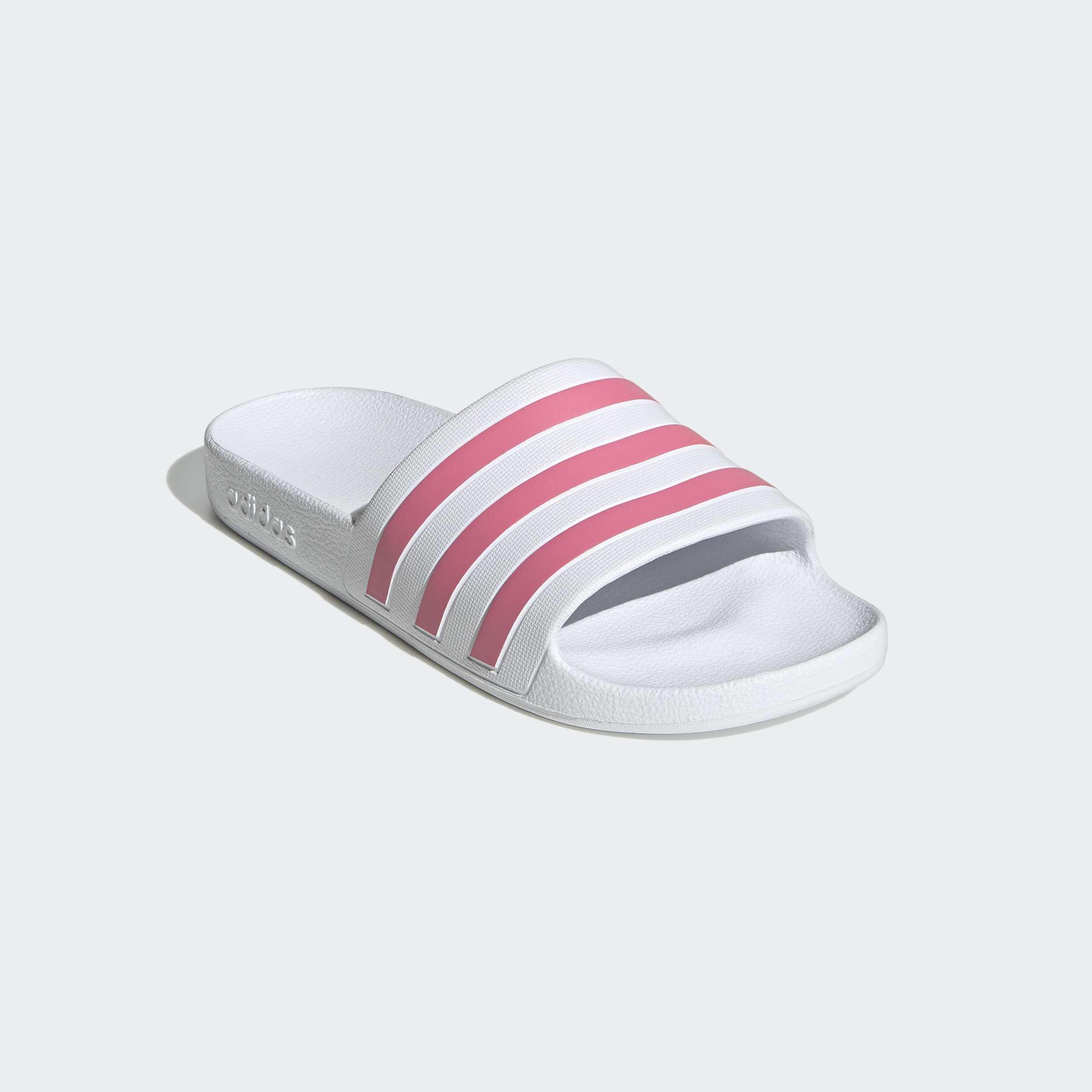 Adilette Aqua Slides, White, A901_ONE, large image number 2