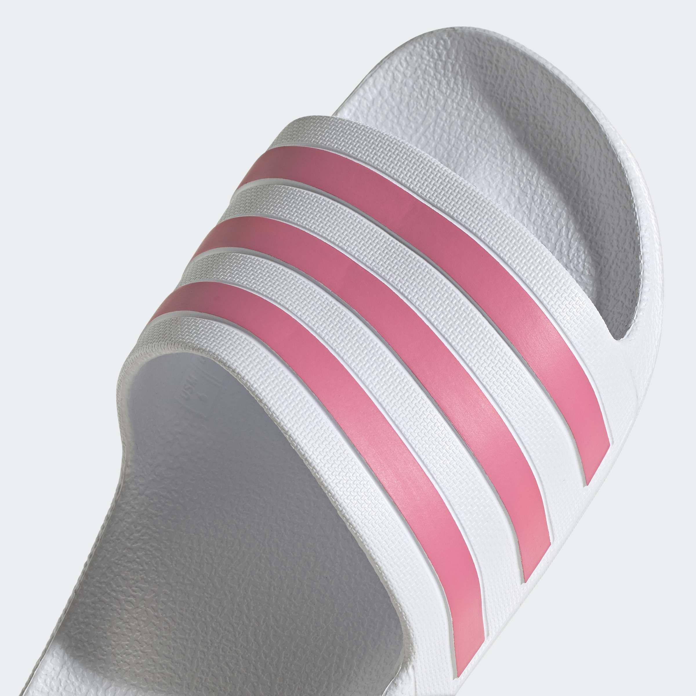 Adilette Aqua Slides, White, A901_ONE, large image number 5