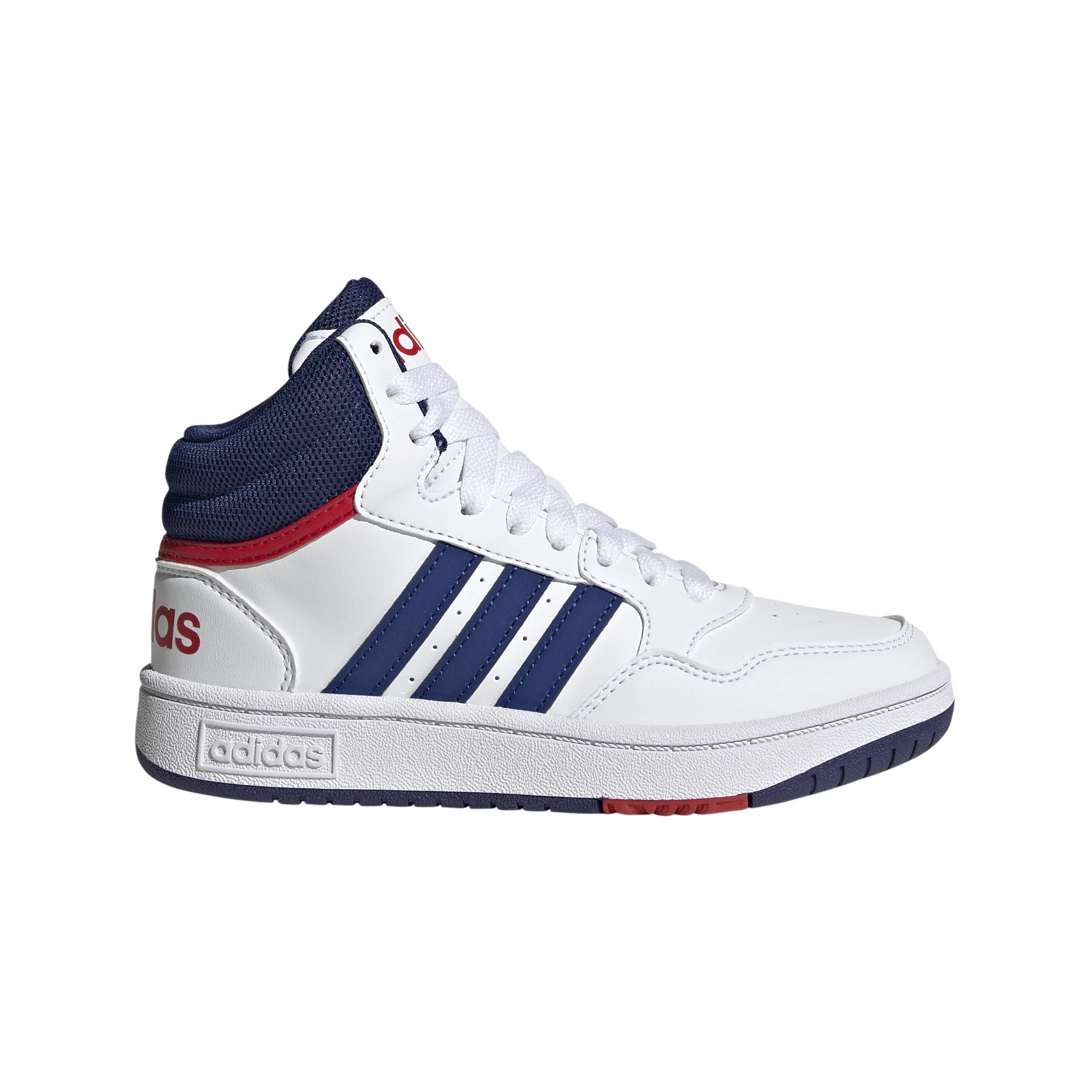 Unisex Kids Hoops Mid Shoes, White, , large image number 0