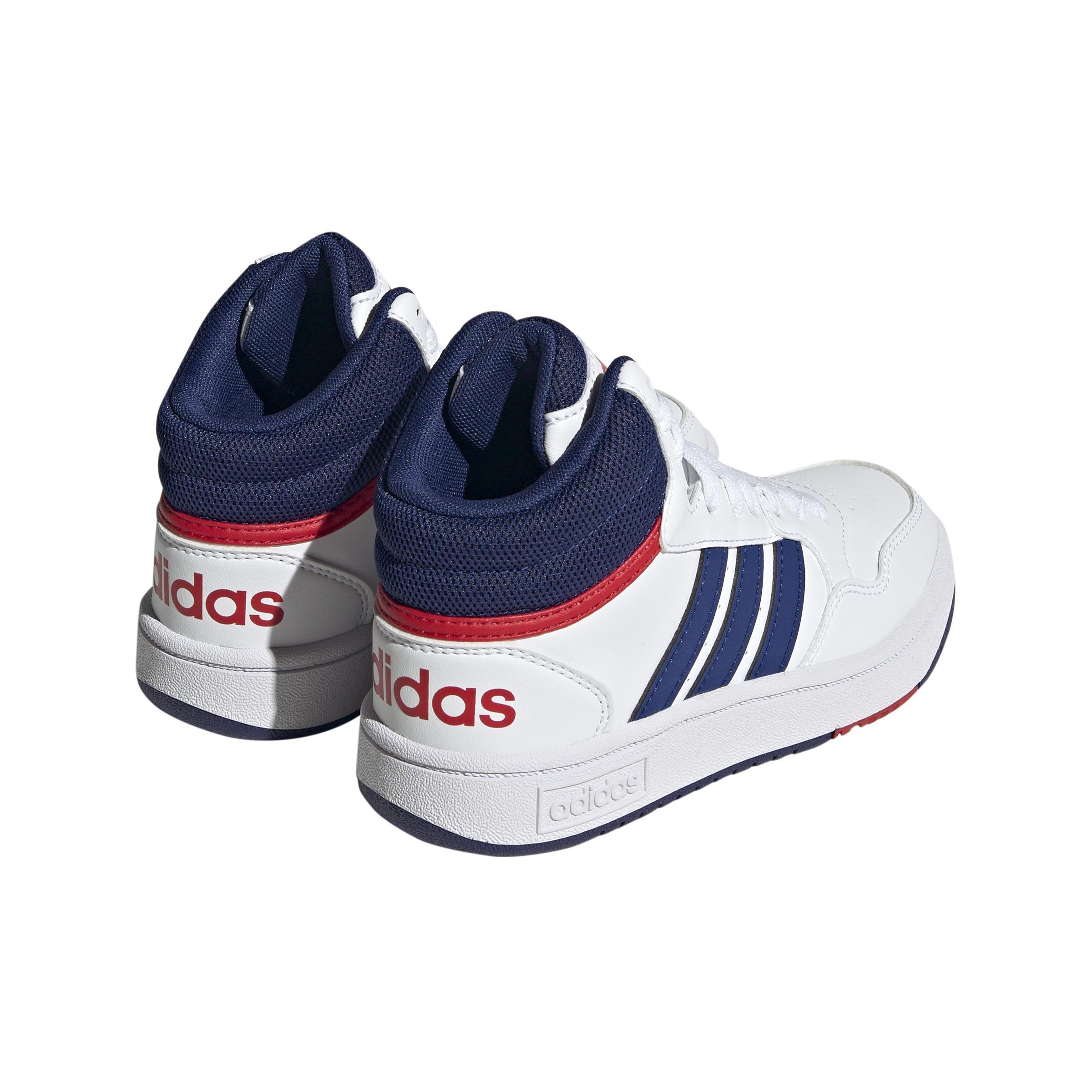 Unisex Kids Hoops Mid Shoes, White, A901_ONE, large image number 3