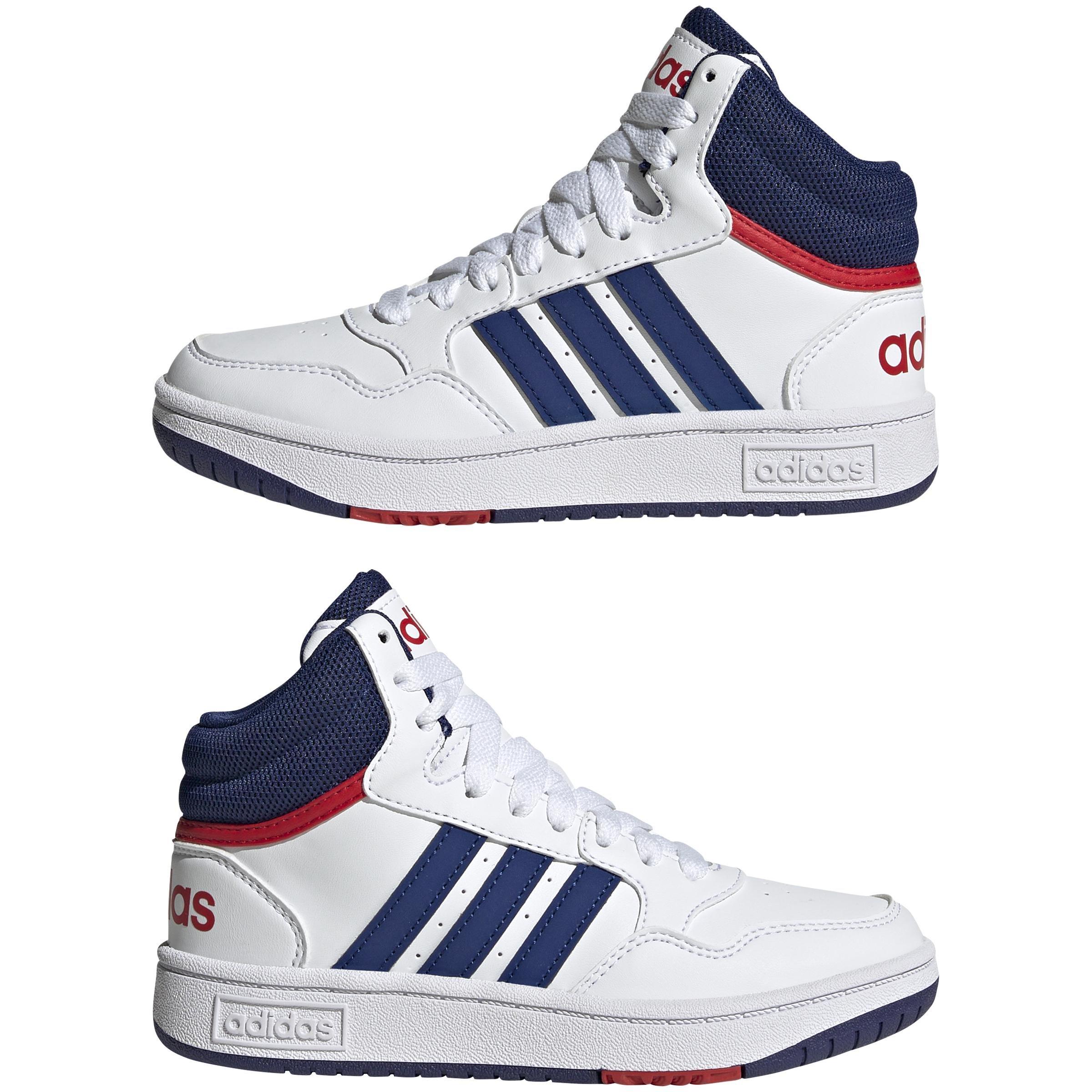Unisex Kids Hoops Mid Shoes, White, , large image number 6