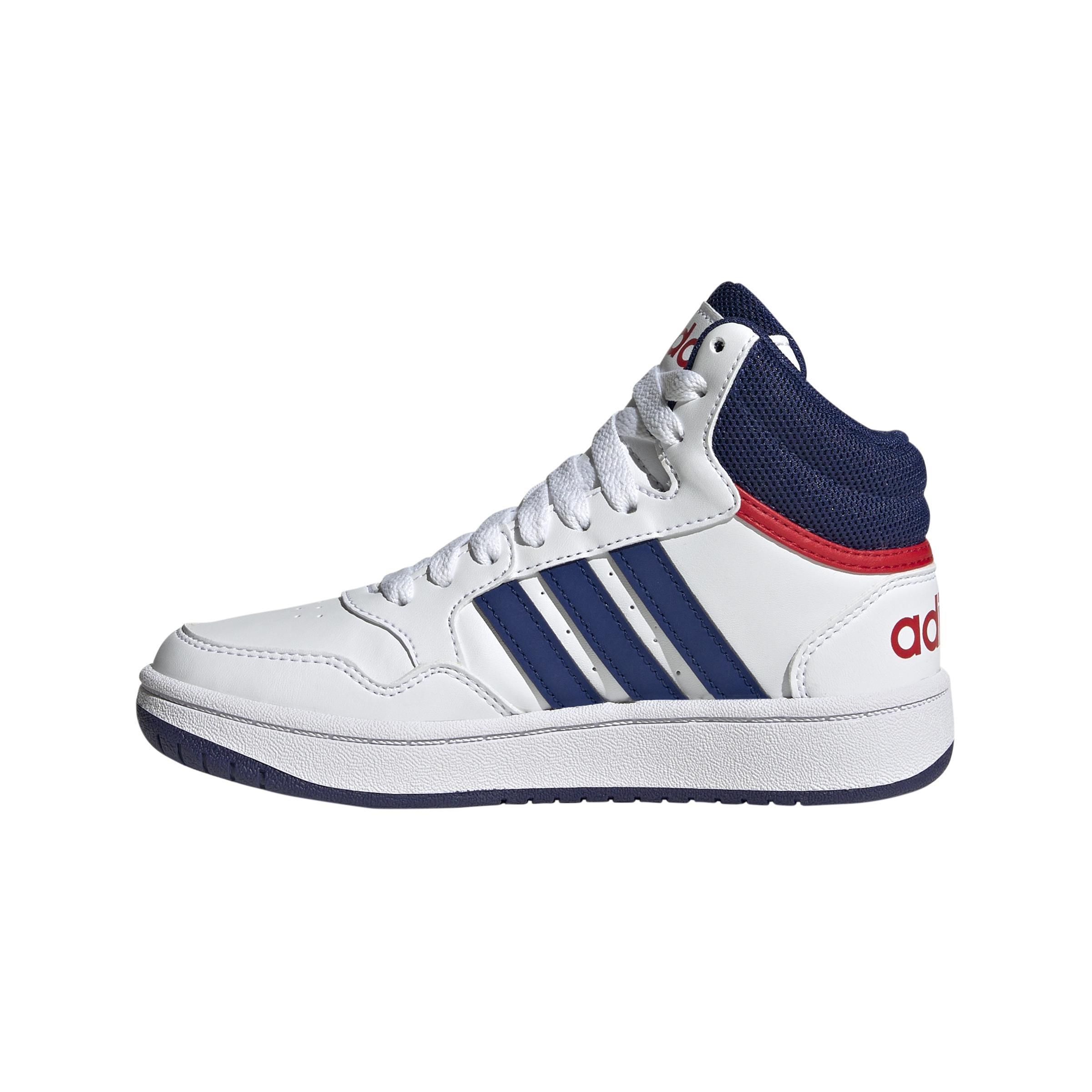 Unisex Kids Hoops Mid Shoes, White, A901_ONE, large image number 7