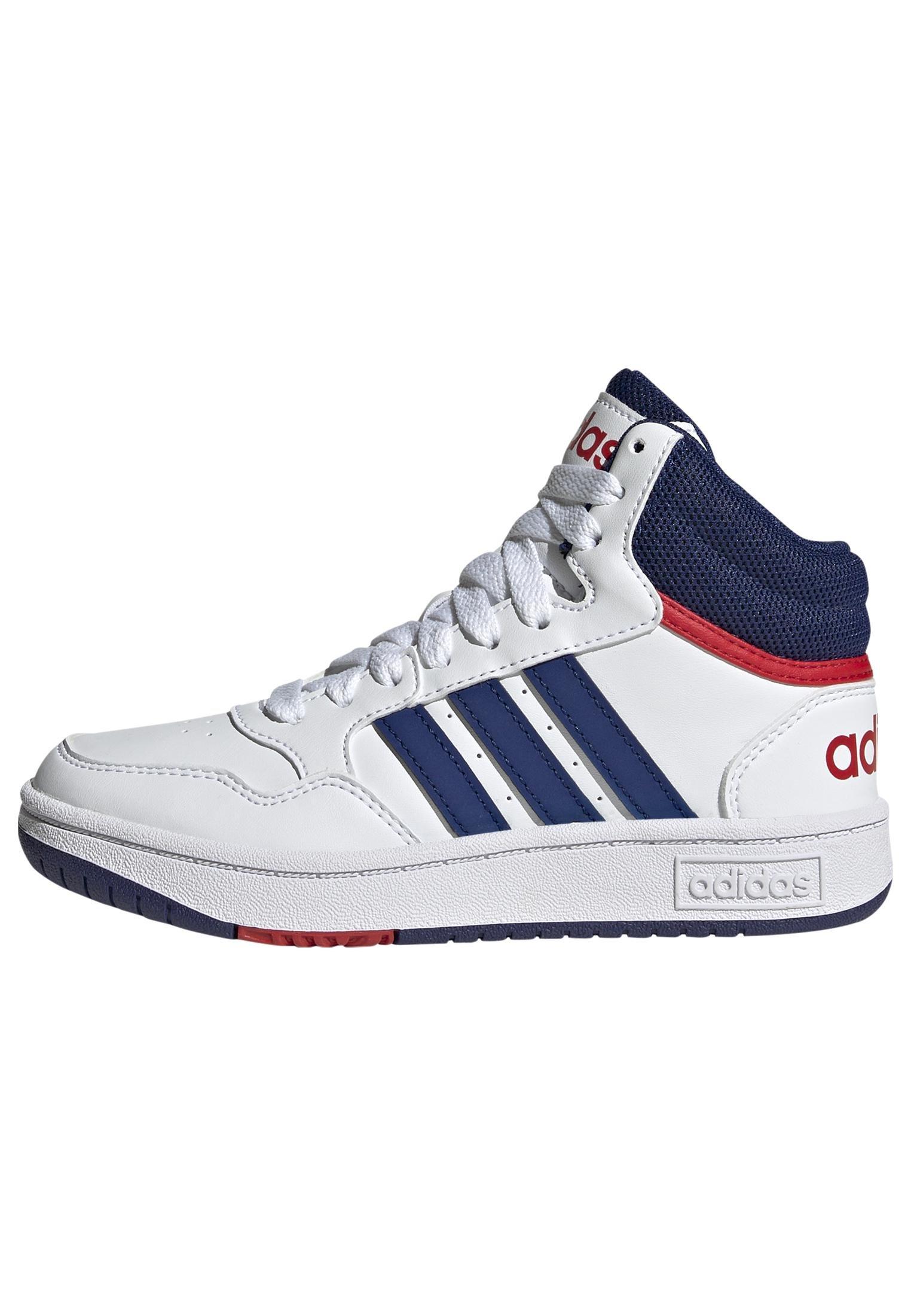 Unisex Kids Hoops Mid Shoes, White, A901_ONE, large image number 9