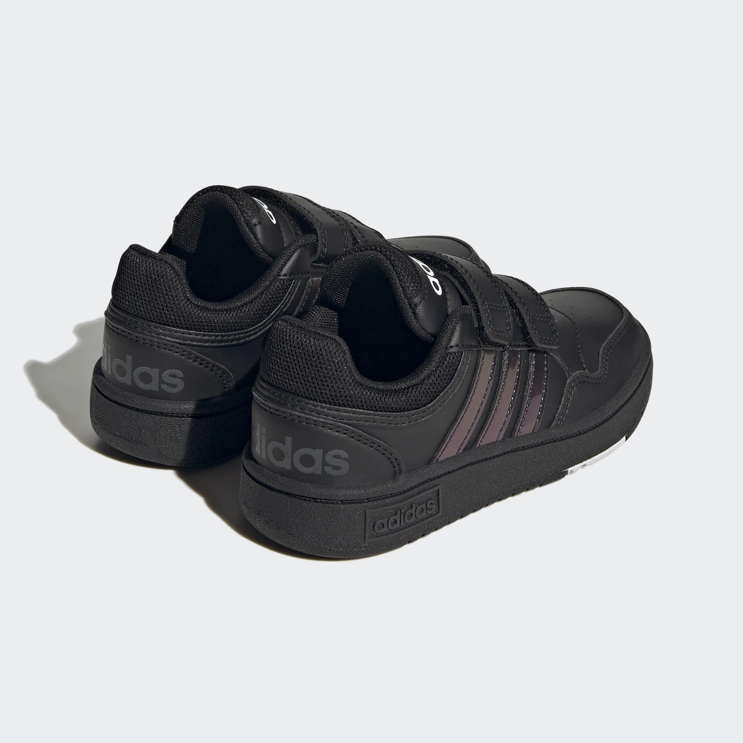 Unisex Kids Hoops Lifestyle Basketball Hook-And-Loop Shoes, Black, A901_ONE, large image number 3