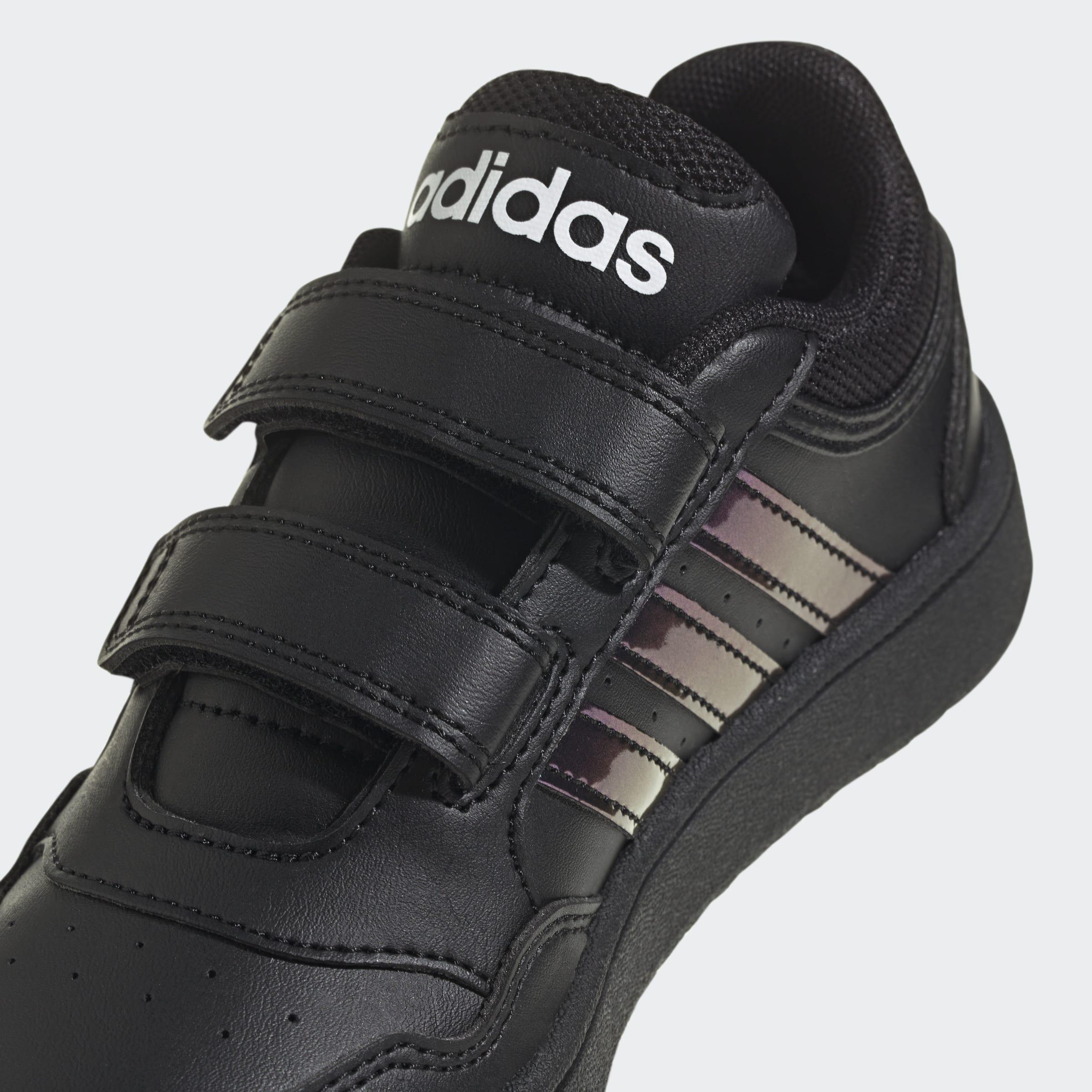 Unisex Kids Hoops Lifestyle Basketball Hook-And-Loop Shoes, Black, A901_ONE, large image number 5