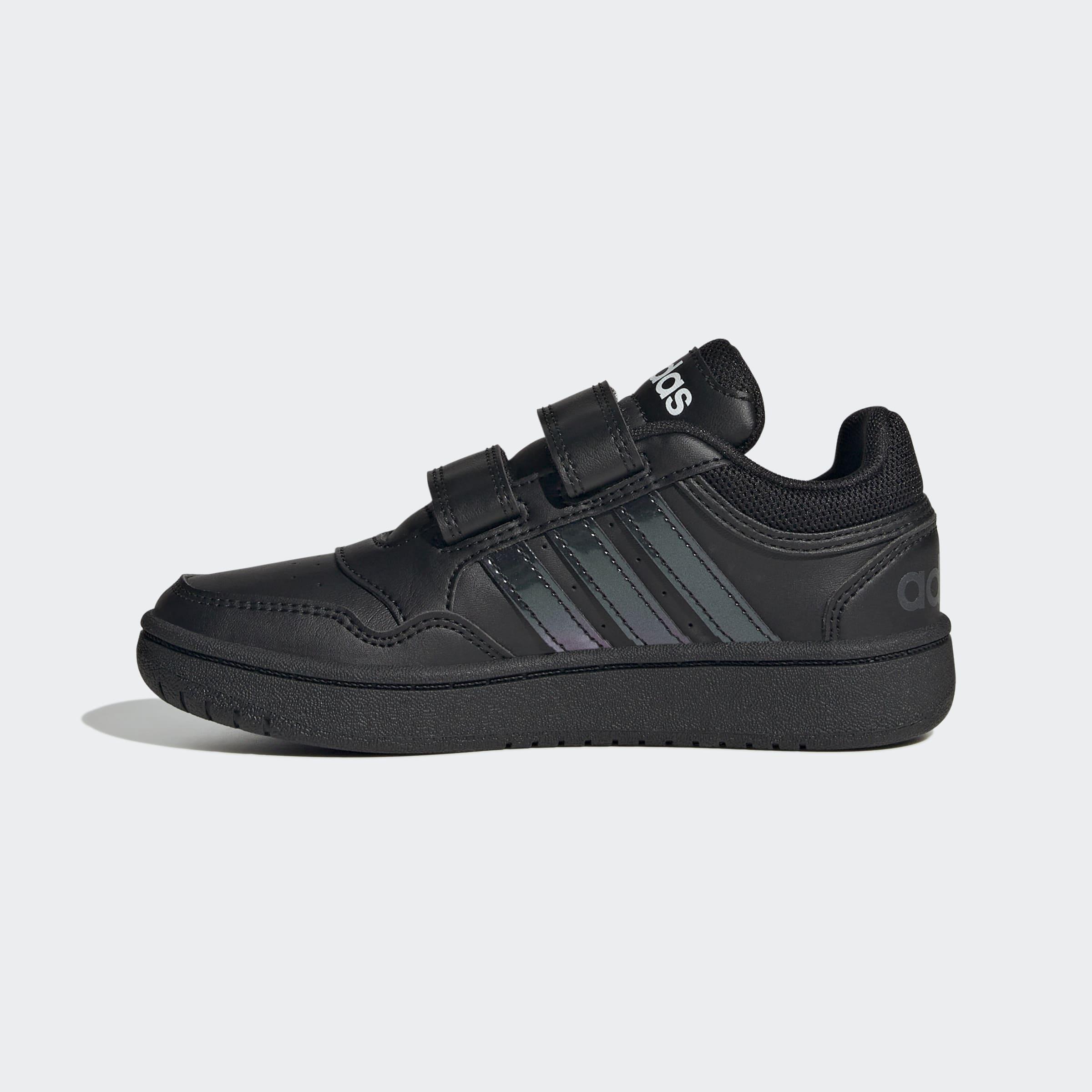 Unisex Kids Hoops Lifestyle Basketball Hook-And-Loop Shoes, Black, A901_ONE, large image number 6