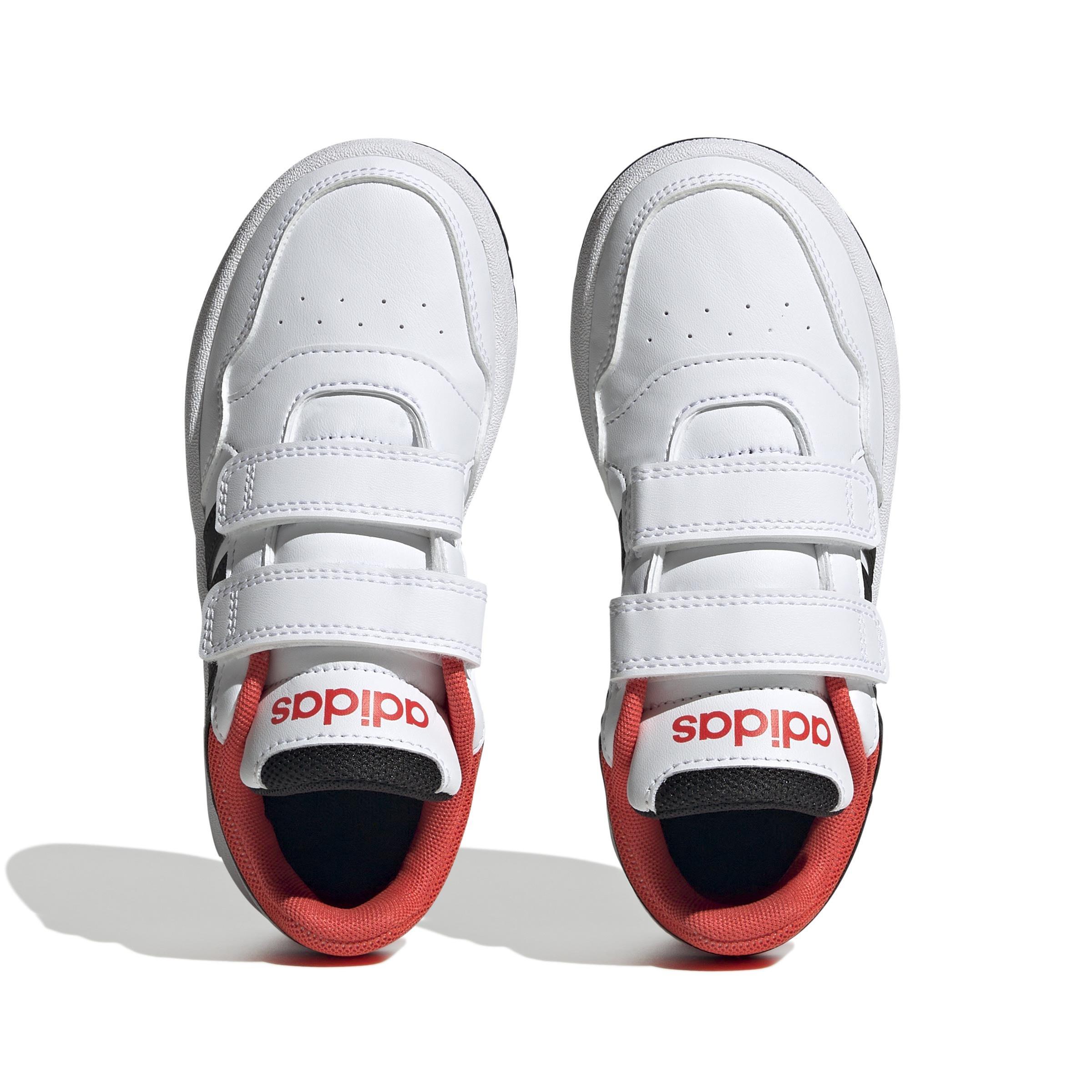 Unisex Kids Hoops Lifestyle Basketball Hook-and-Loop Shoes, White, , large image number 1