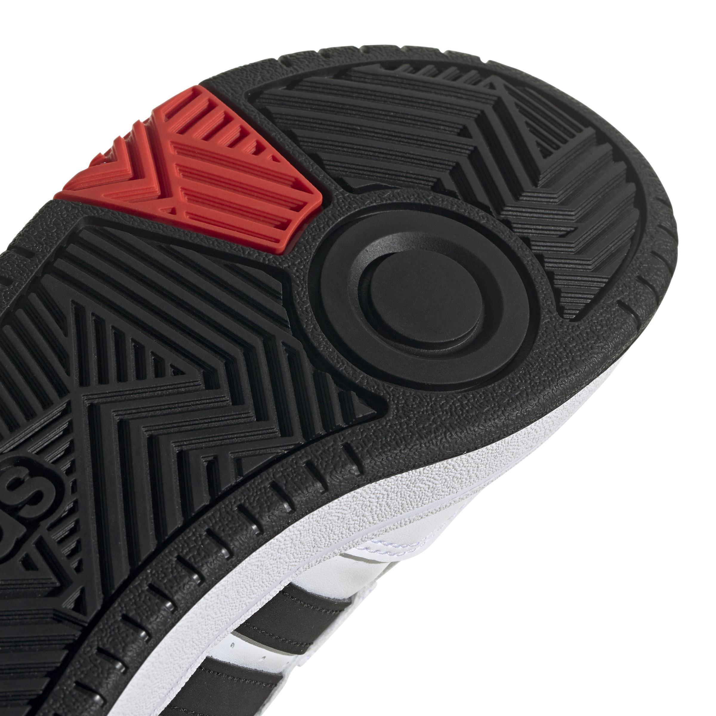 Unisex Kids Hoops Lifestyle Basketball Hook-and-Loop Shoes, White, , large image number 4