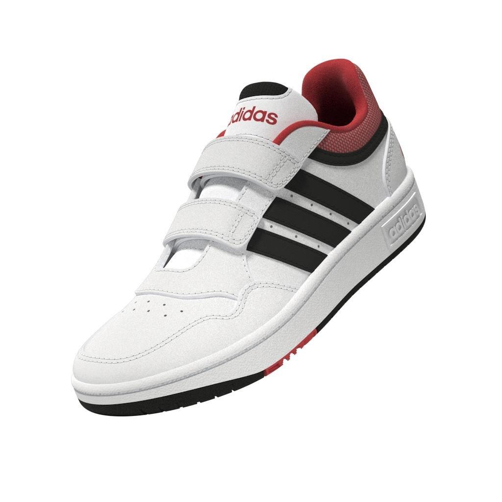 Unisex Kids Hoops Lifestyle Basketball Hook-and-Loop Shoes, White, , large image number 6