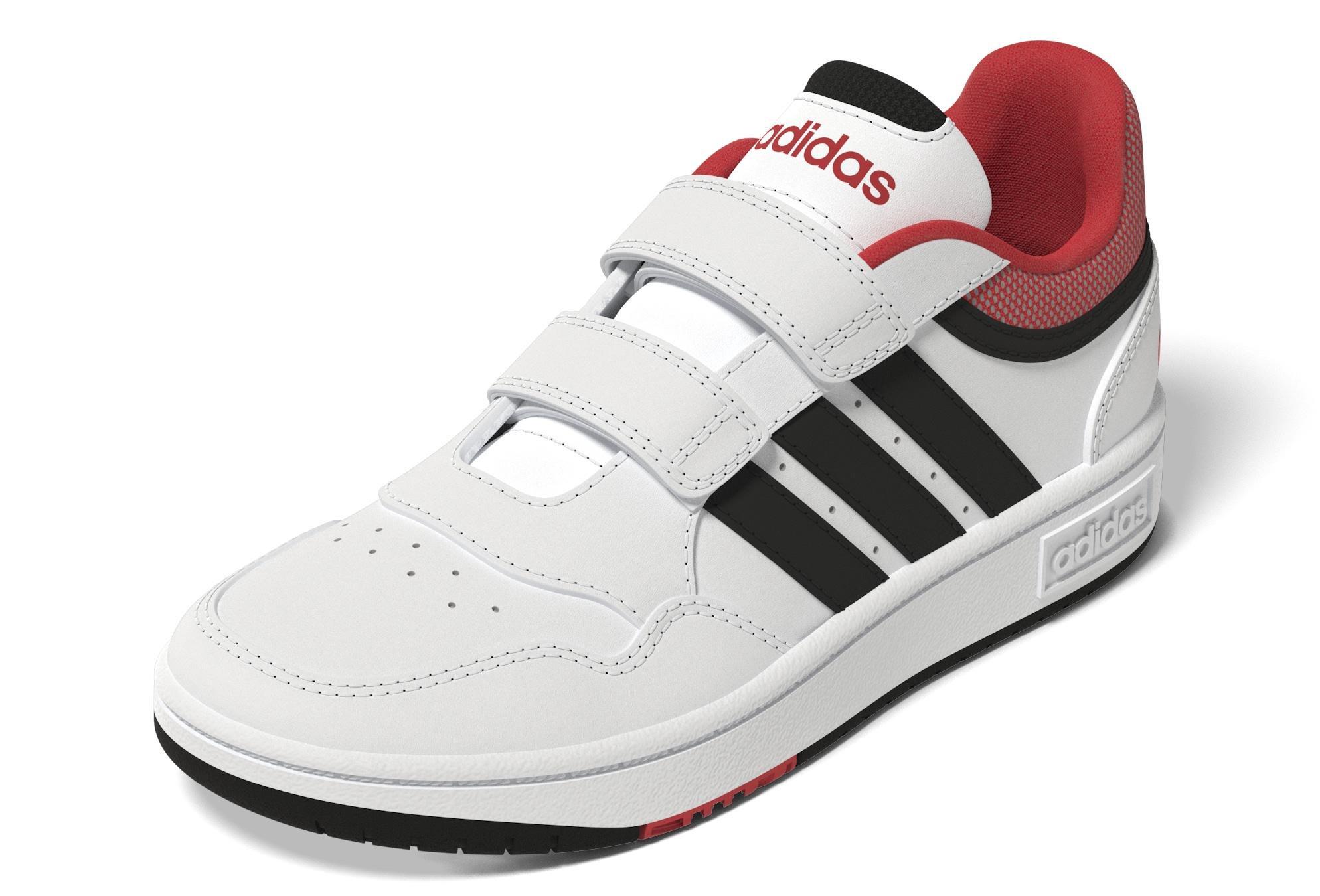 Unisex Kids Hoops Lifestyle Basketball Hook-and-Loop Shoes, White, , large image number 10