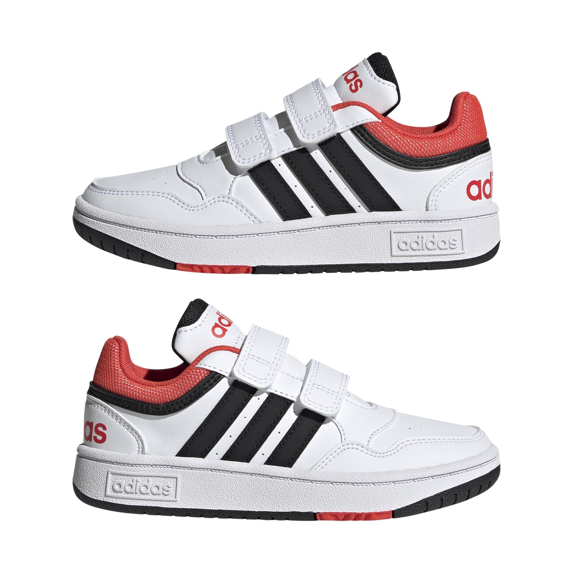 Unisex Kids Hoops Lifestyle Basketball Hook-and-Loop Shoes, White, , large image number 11