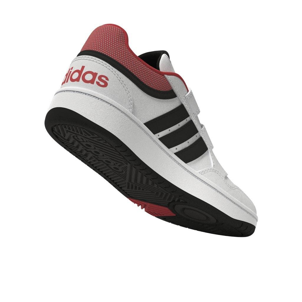 Unisex Kids Hoops Lifestyle Basketball Hook-and-Loop Shoes, White, , large image number 13