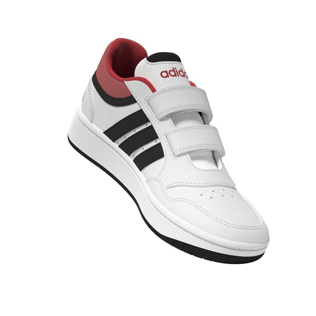 Unisex Kids Hoops Lifestyle Basketball Hook-and-Loop Shoes, White, , large image number 14