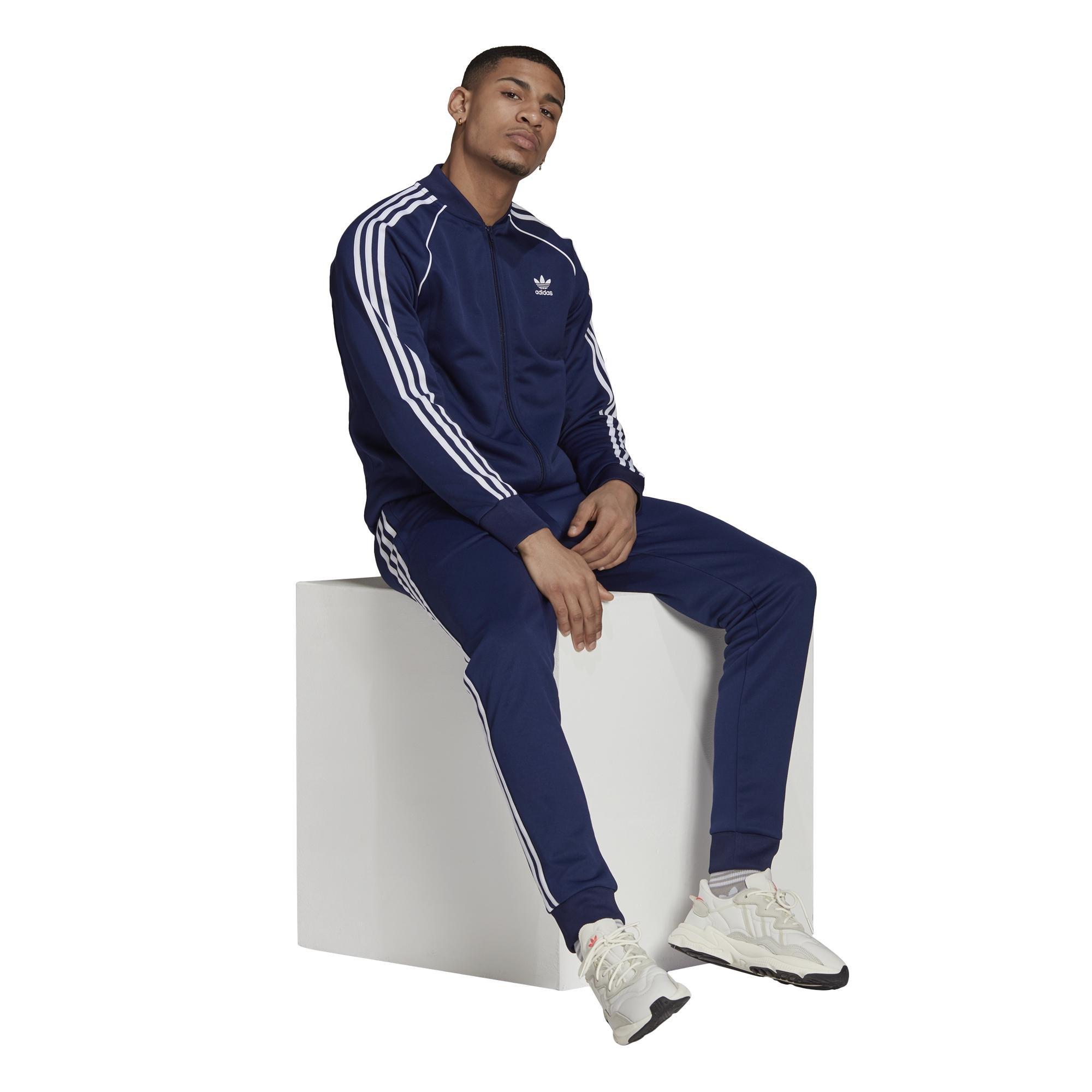 Adidas navy best sale sst tracksuit top