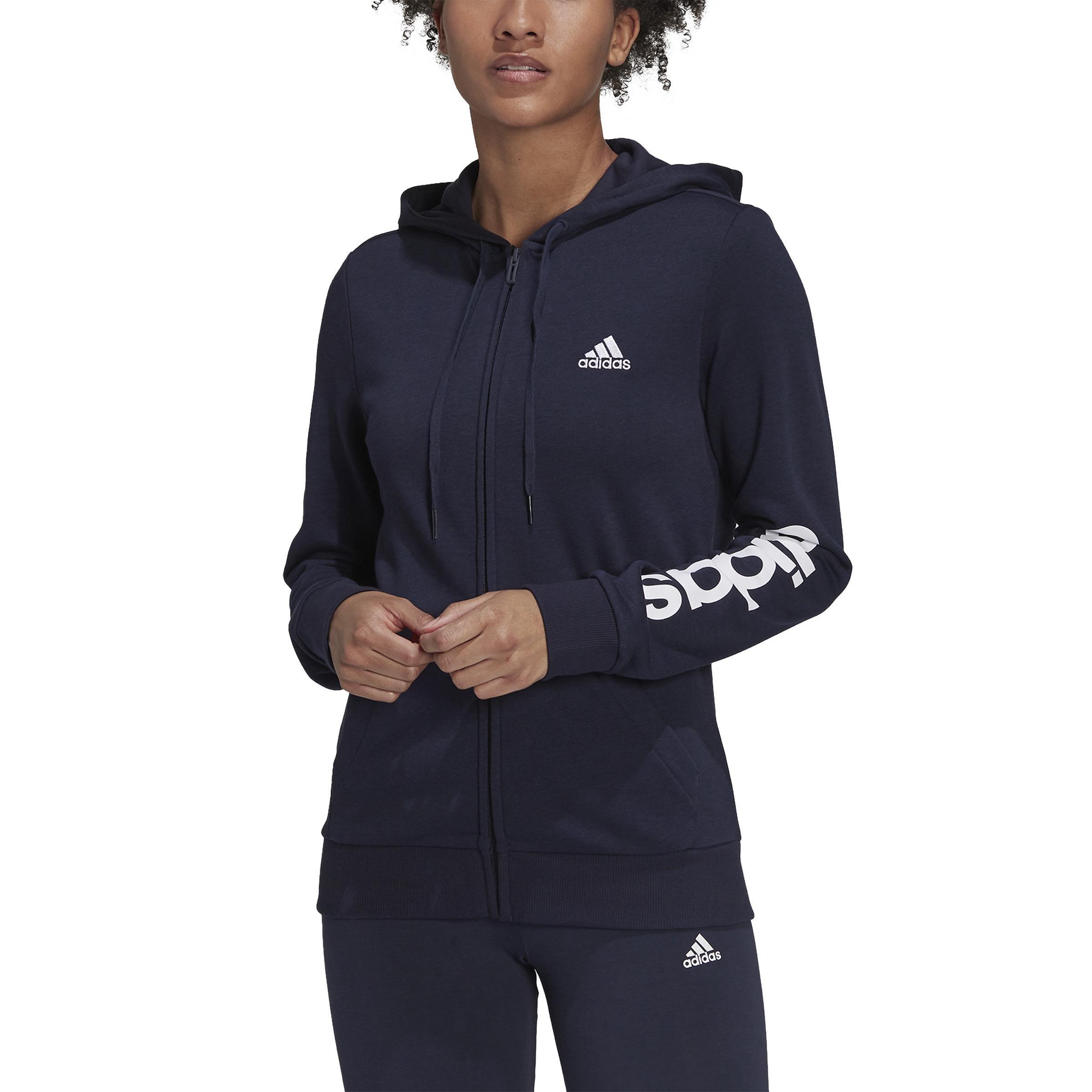 Essentials Logo Full-Zip Hoodie, Blue, , large image number 0