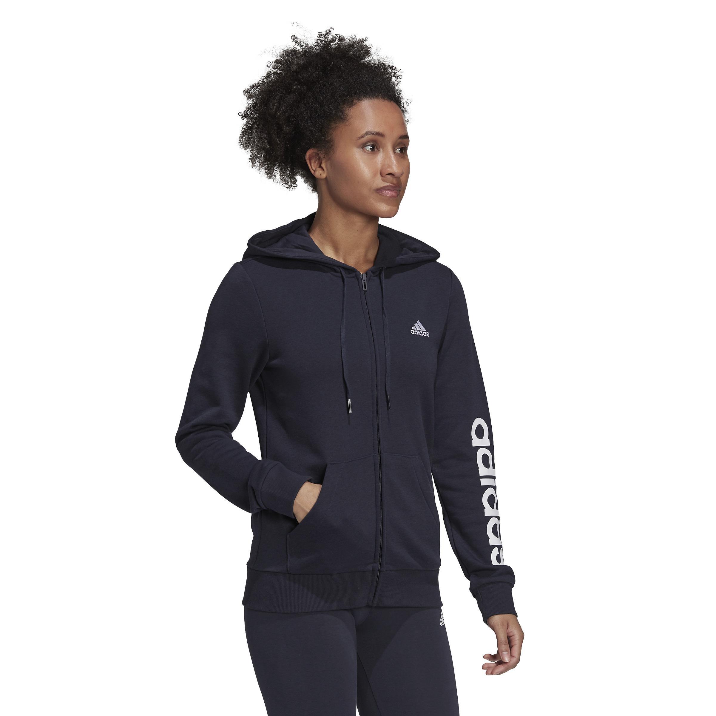 Essentials Logo Full-Zip Hoodie, Blue, , large image number 1