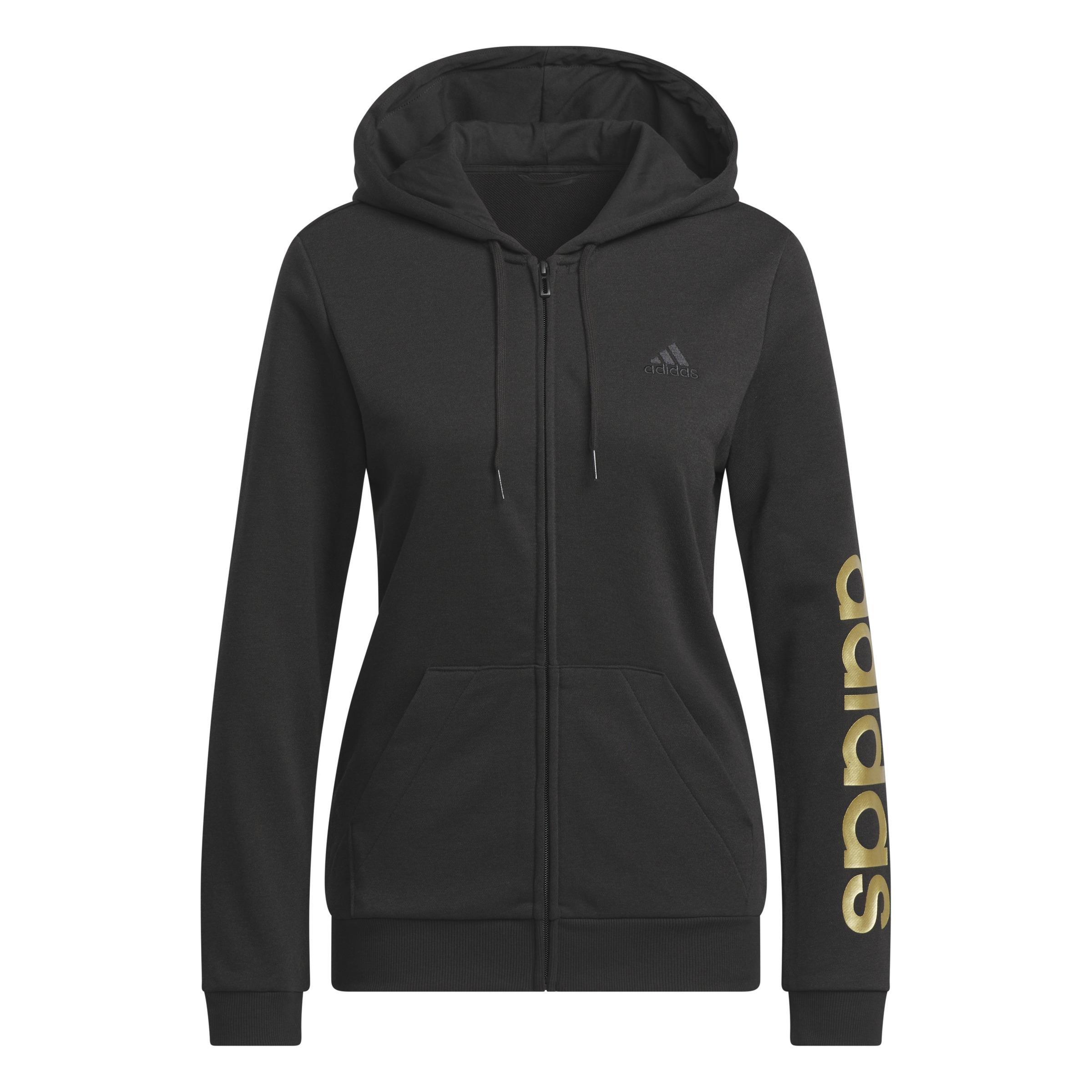 Essentials Logo Full-Zip Hoodie, Black, A901_ONE, large image number 0