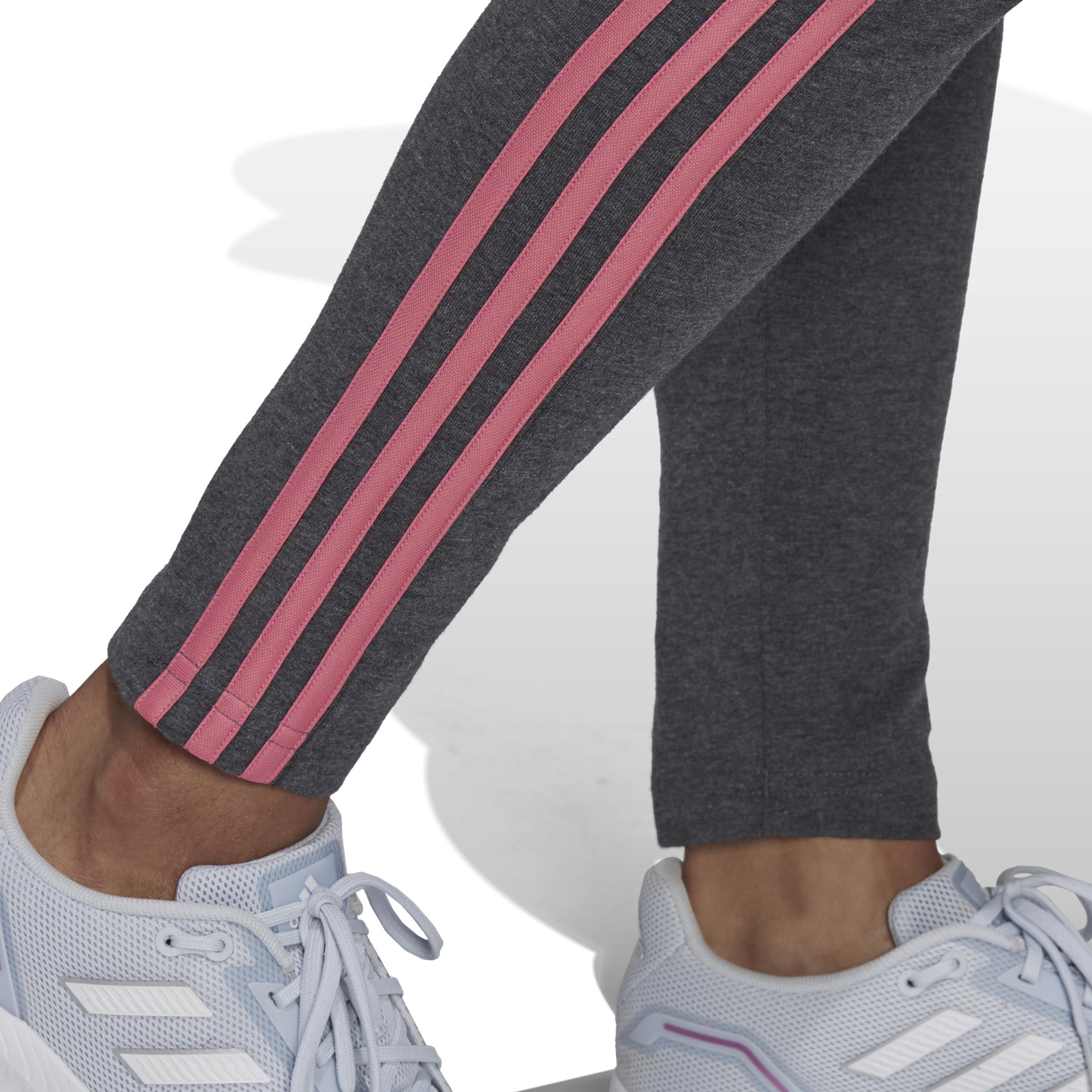 Women 3 Stripes Leggings, Grey, A901_ONE, large image number 4