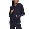 Women Essentials Loose-Cut 3-Stripes Full-Zip Hoodie , Navy, A901_ONE, thumbnail image number 1