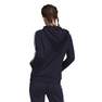Women Essentials Fleece 3-Stripes Full-Zip Hoodie , Navy, A901_ONE, thumbnail image number 5