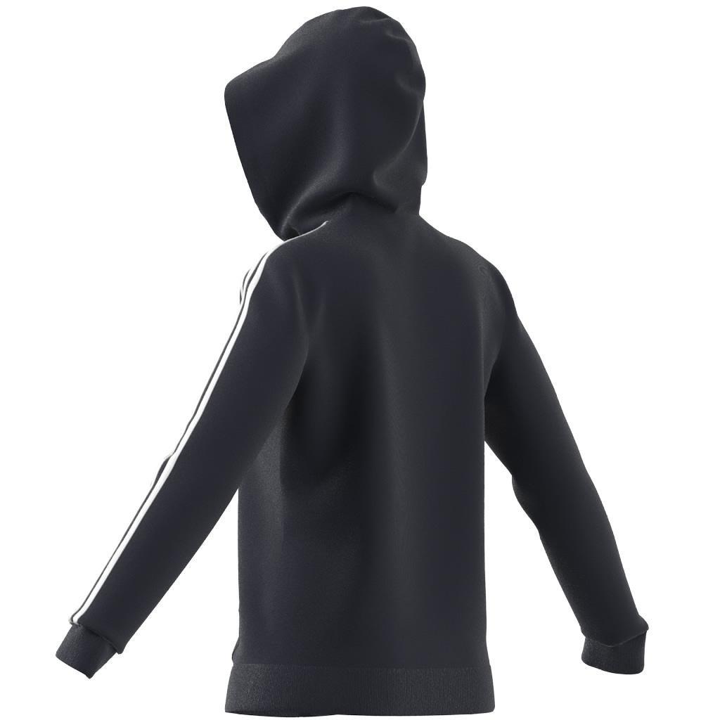 Essentials Fleece 3-Stripes Full-Zip Hoodie, Blue, , large image number 6