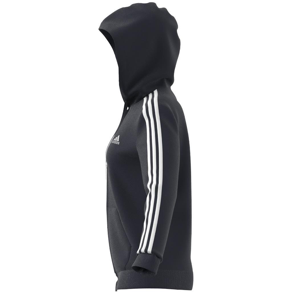 Essentials Fleece 3-Stripes Full-Zip Hoodie, Blue, A901_ONE, large image number 8