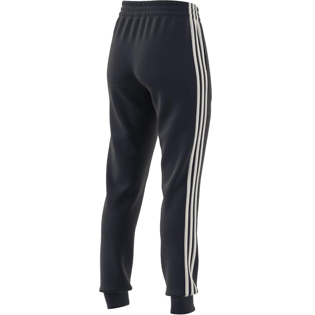 Essentials Fleece 3-Stripes Joggers, Blue, , large image number 6