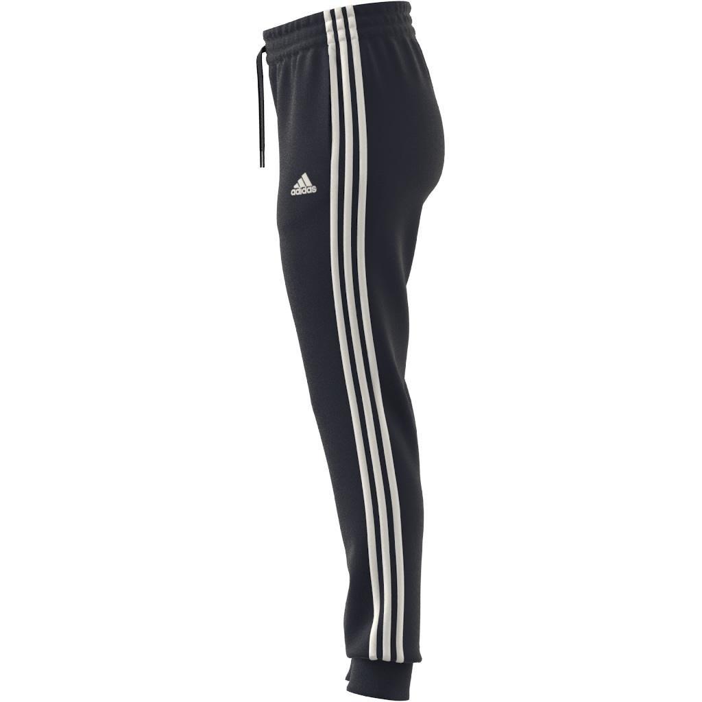Essentials Fleece 3-Stripes Joggers, Blue, , large image number 7