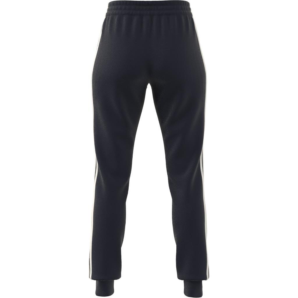 Essentials Fleece 3-Stripes Joggers, Blue, , large image number 8